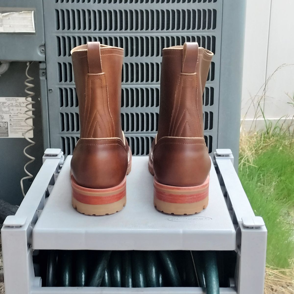 Photo by StuntTriple on November 4, 2025 of the Nicks Wellington in Nick's / Horween Cognac Shackleton.