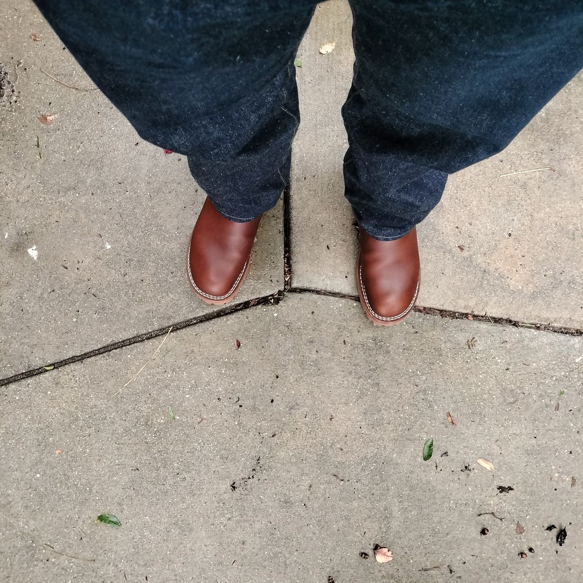 Photo by StuntTriple on December 25, 2025 of the Nicks Wellington in Nick's / Horween Cognac Shackleton.