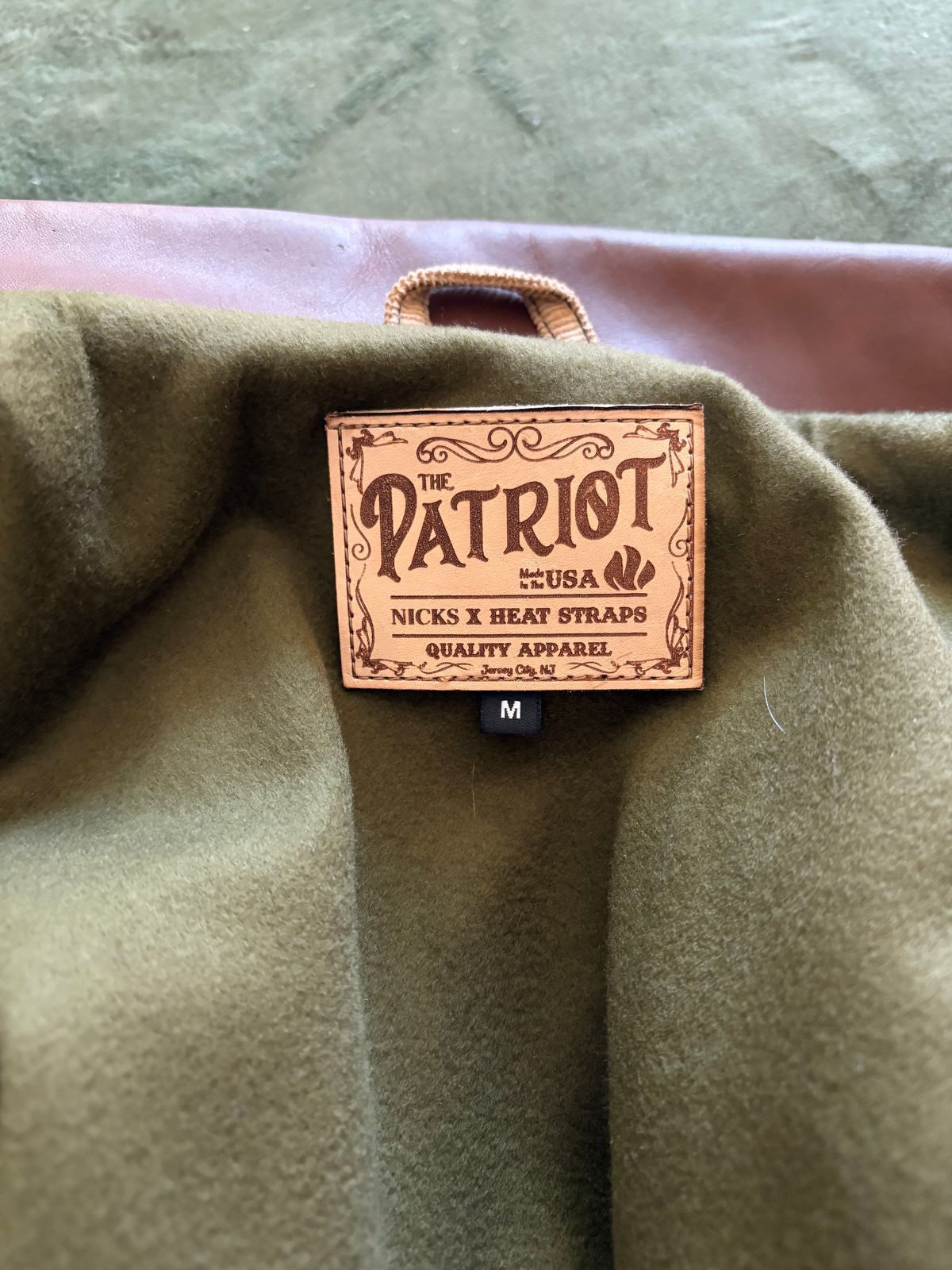 Photo by Eviejr on July 30, 2025 of the Heat Starps Leather Patriot Jacket in 1964 Brown.