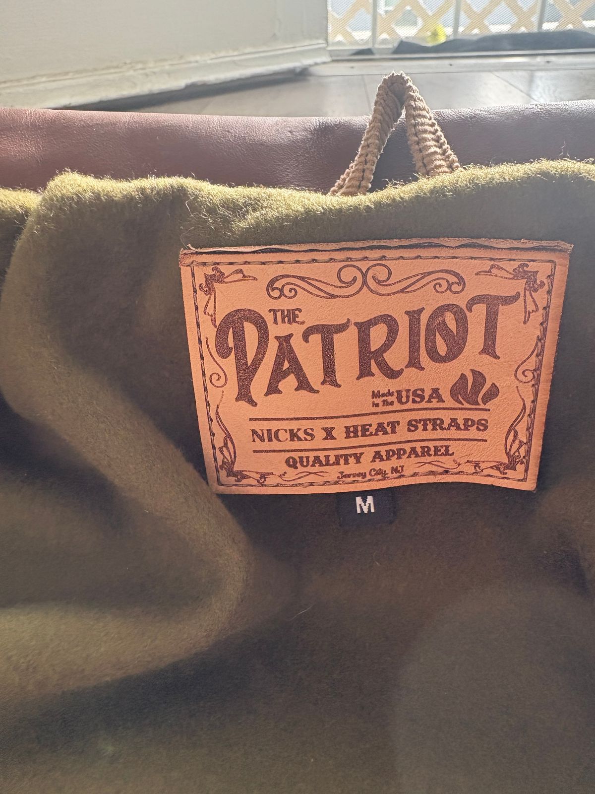 Photo by Eviejr on October 1, 2025 of the Heat Starps Leather Patriot Jacket in 1964 Brown.
