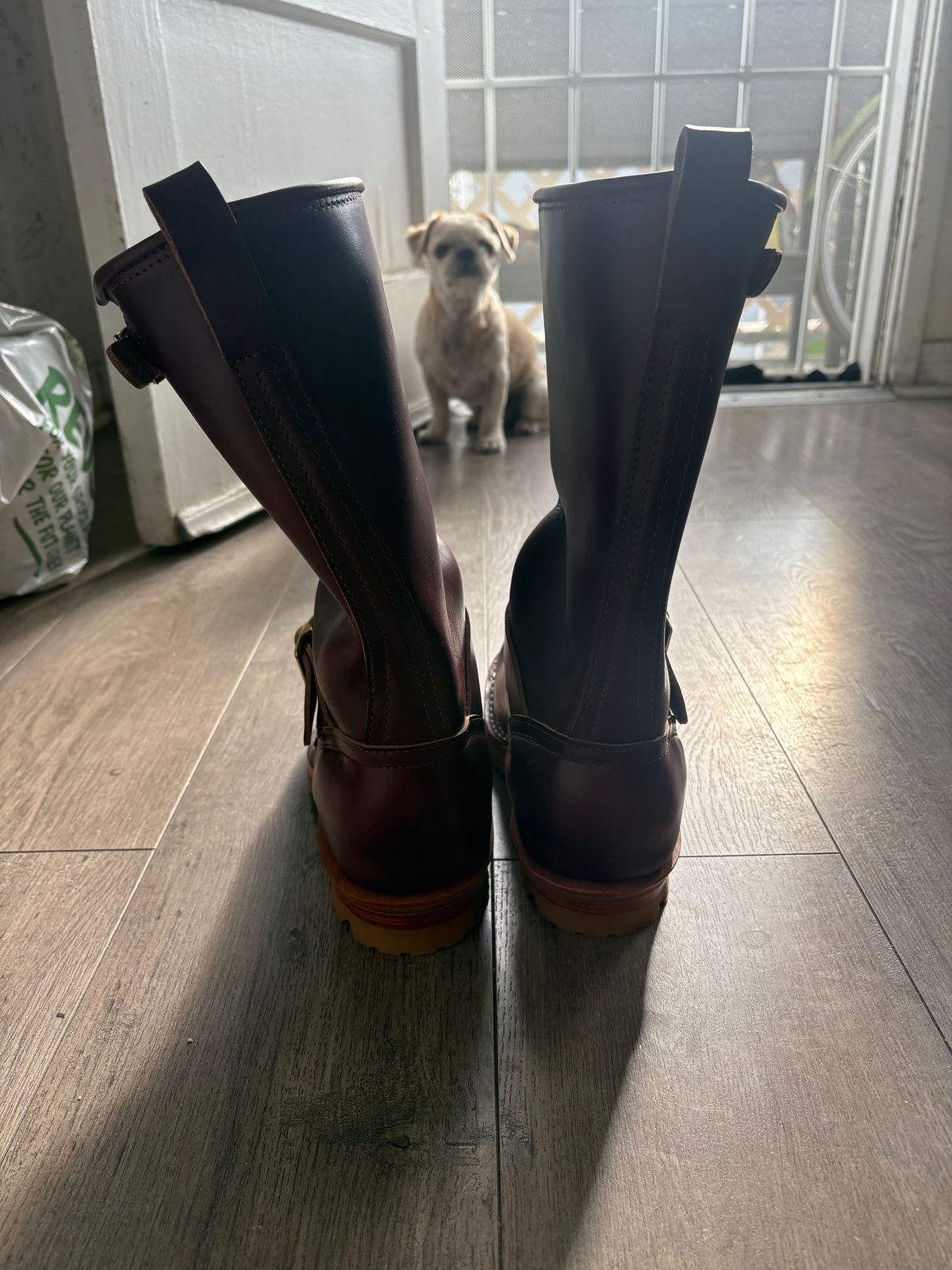 Photo by Eviejr on October 1, 2025 of the Nicks StationMaster in Horween Color 8 Chromexcel Strips.