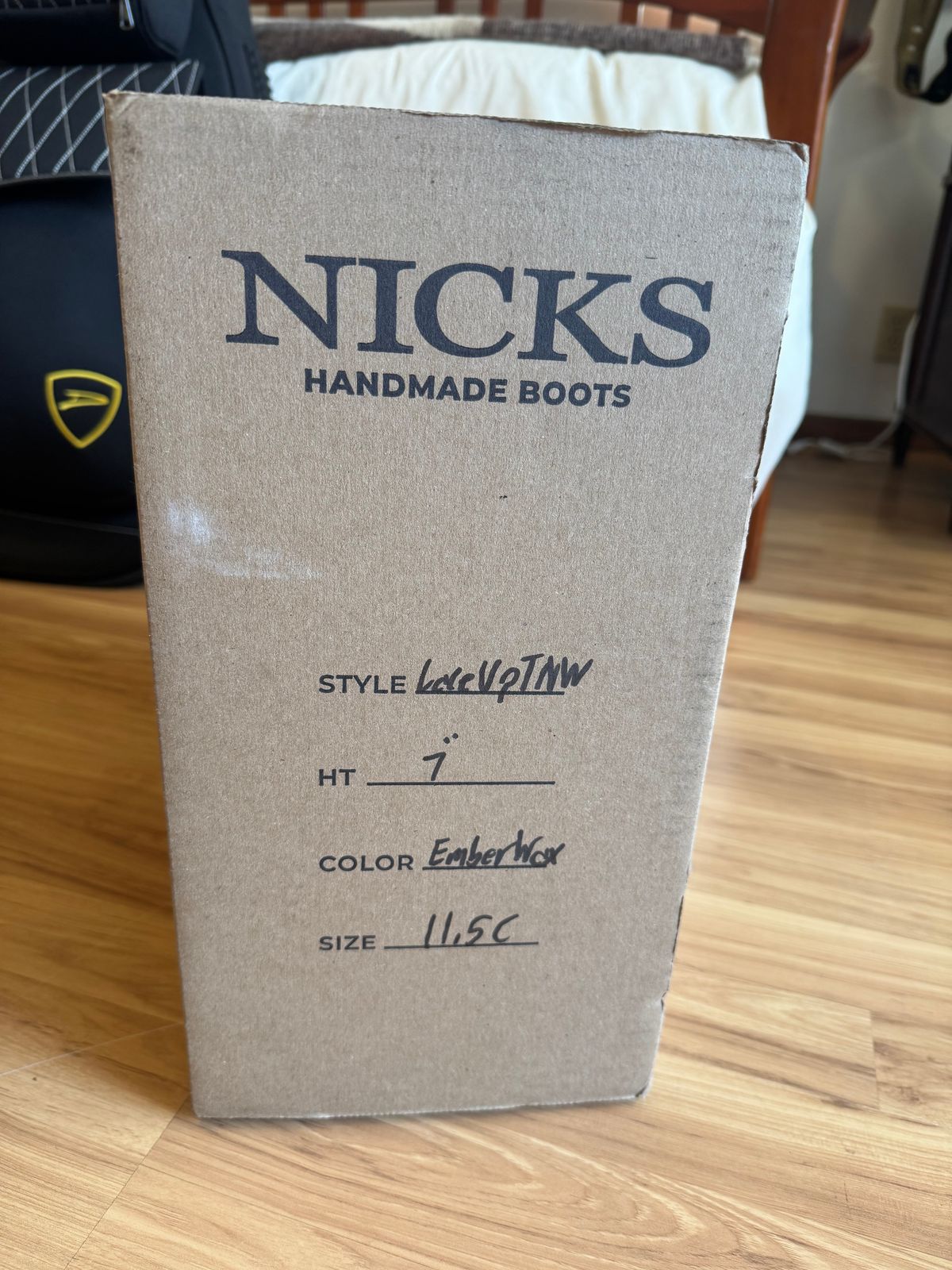 Photo by Awry_Camera on March 12, 2026 of the Nicks MTO in Horween Ember Waxed Flesh.