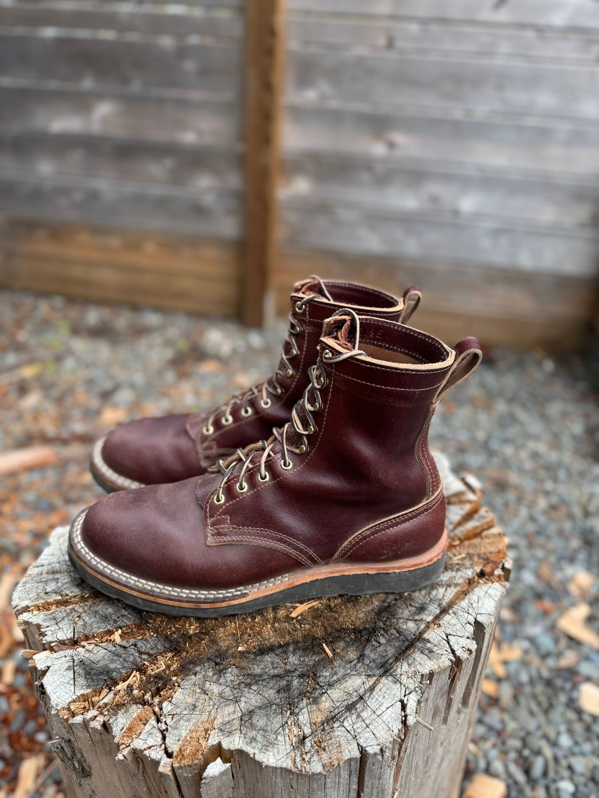 Photo by Awry_Camera on September 12, 2025 of the Nicks MTO in Horween Tan Waxed Flesh.