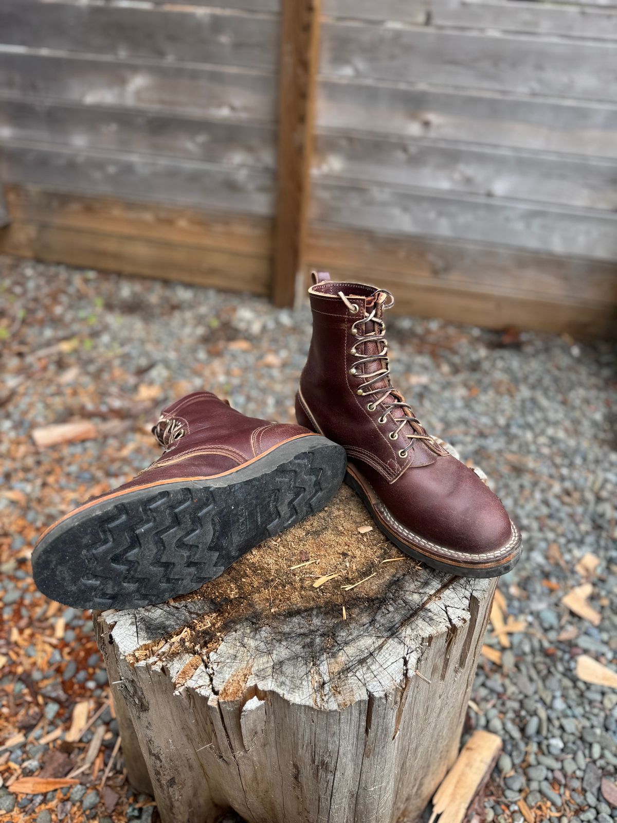 Photo by Awry_Camera on September 12, 2025 of the Nicks MTO in Horween Tan Waxed Flesh.
