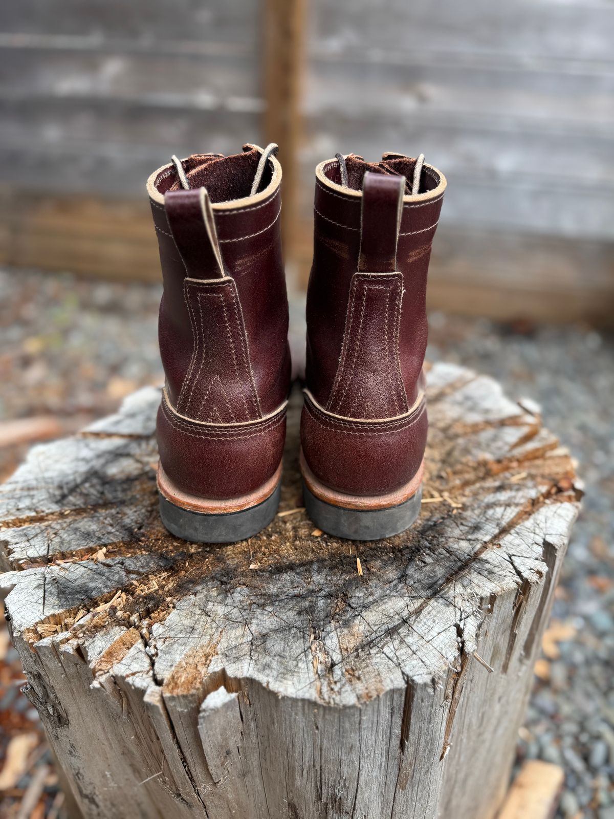 Photo by Awry_Camera on September 12, 2025 of the Nicks MTO in Horween Tan Waxed Flesh.