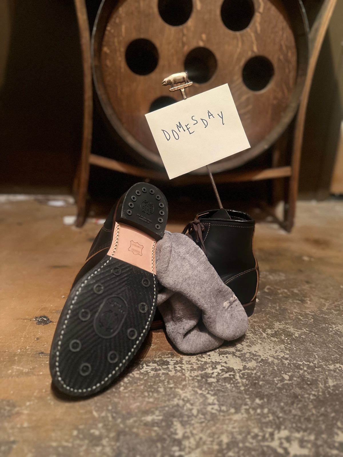 Photo by PastaKing on October 1, 2024 of the Red Wing Beckman Flatbox in S.B. Foot Black Klondike.