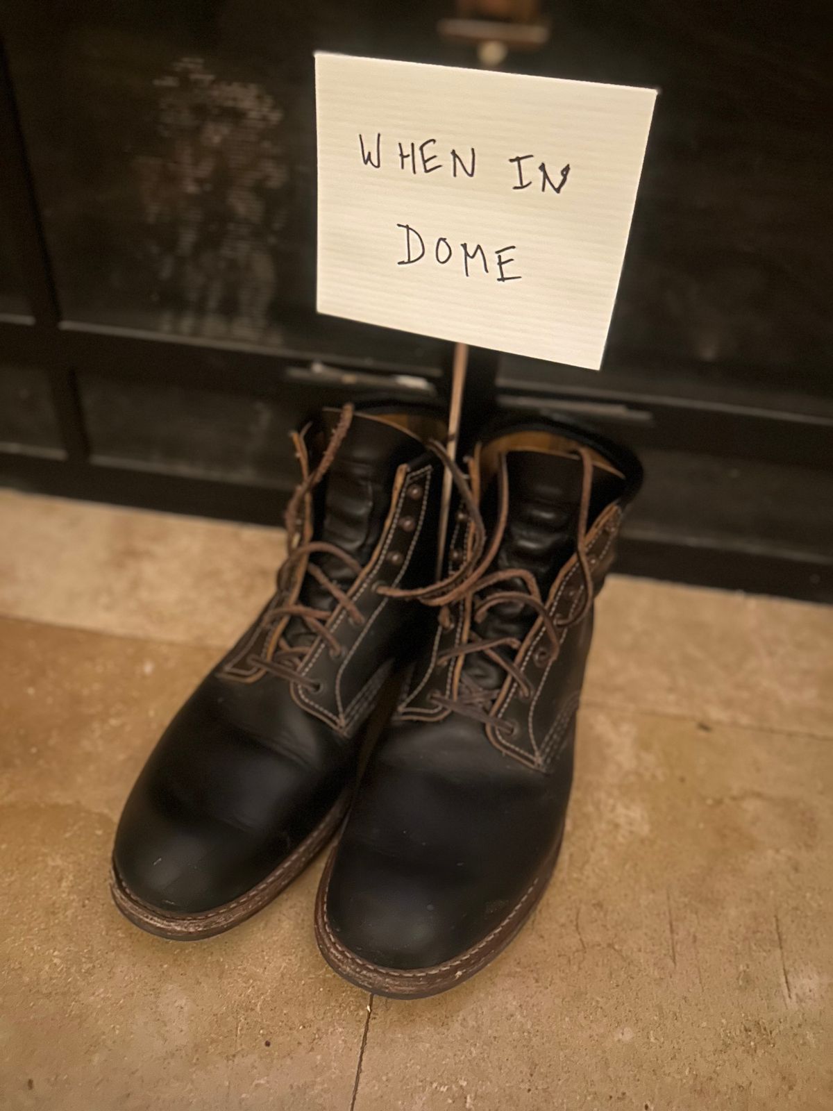 Photo by PastaKing on November 5, 2024 of the Red Wing Beckman Flatbox in S.B. Foot Black Klondike.