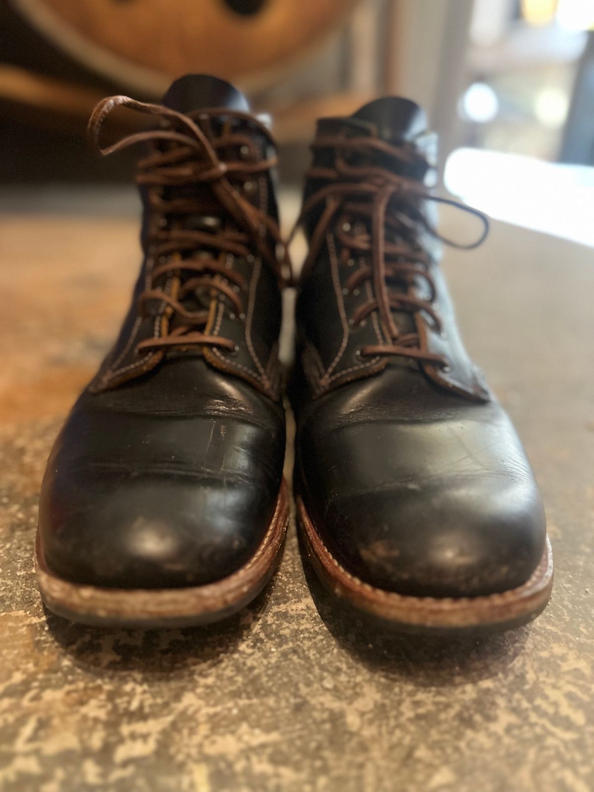 Photo by PastaKing on February 4, 2025 of the Red Wing Beckman Flatbox in S.B. Foot Black Klondike.