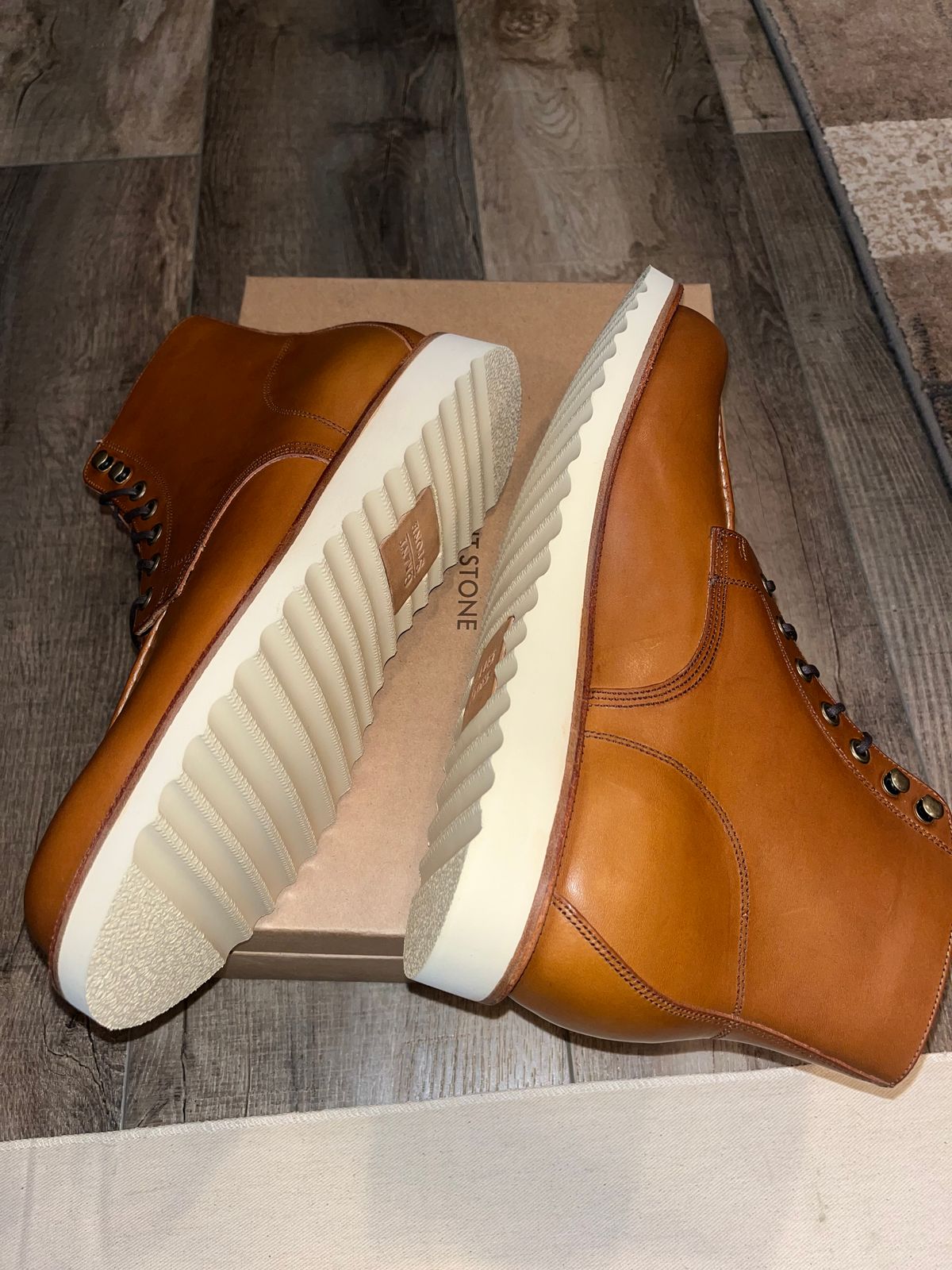 Photo by grimmnir2024 on October 1, 2024 of the Grant Stone Brass Boot in Badalassi Carlo Saddle Tan Minerva.