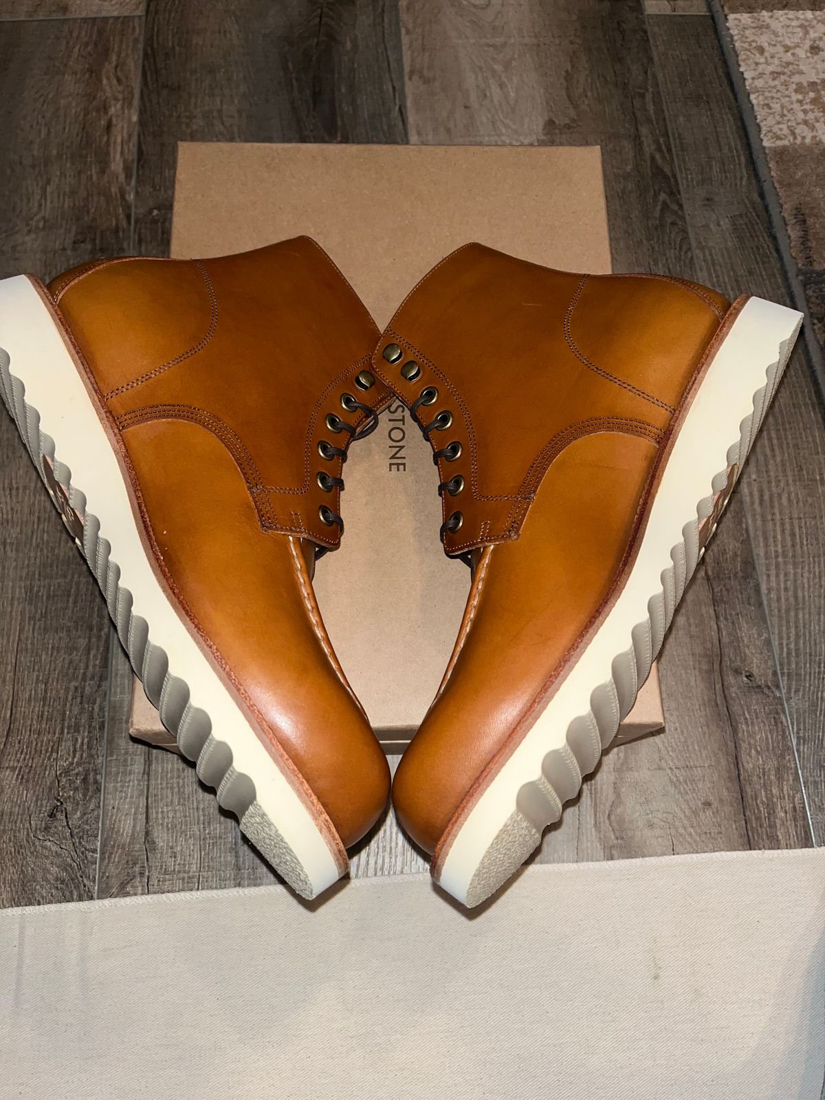Photo by grimmnir2024 on October 1, 2024 of the Grant Stone Brass Boot in Badalassi Carlo Saddle Tan Minerva.