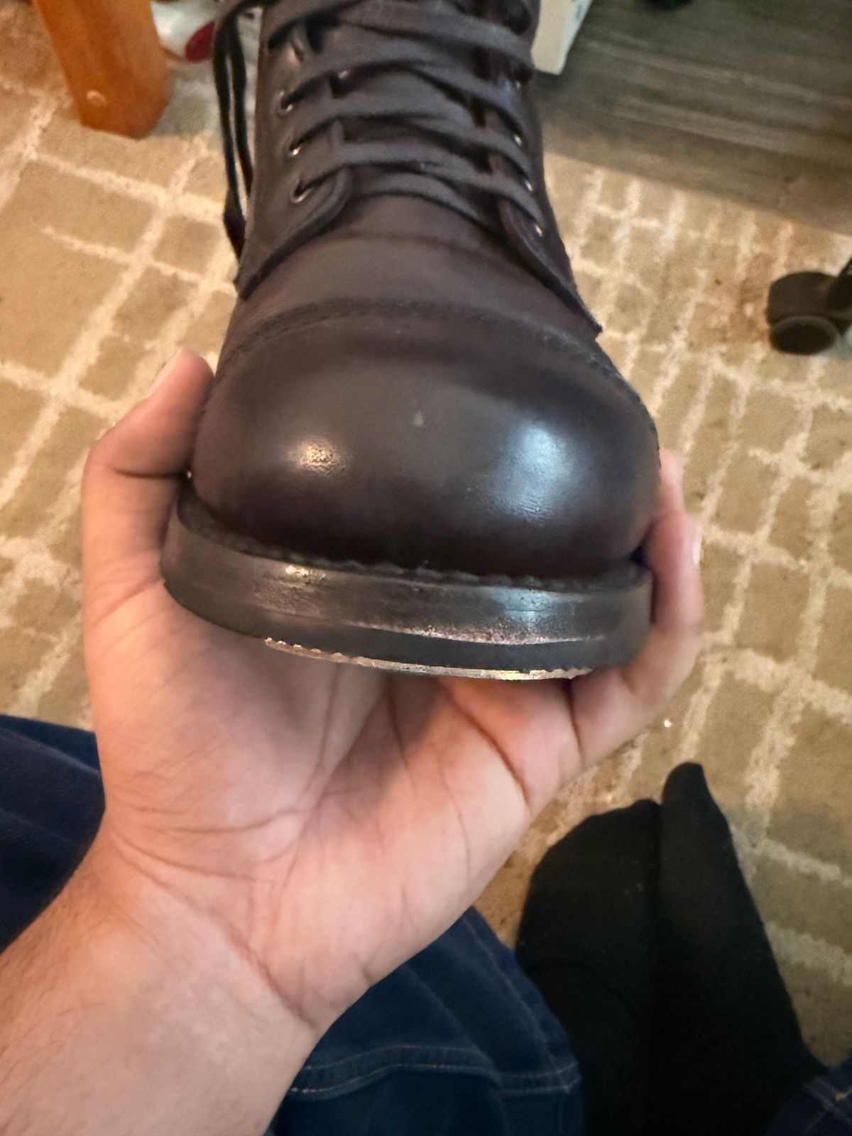 Photo by Mathew__L on March 10, 2026 of the Thursday Heritage Captains in Mustang Brown Hand Finished Leather.