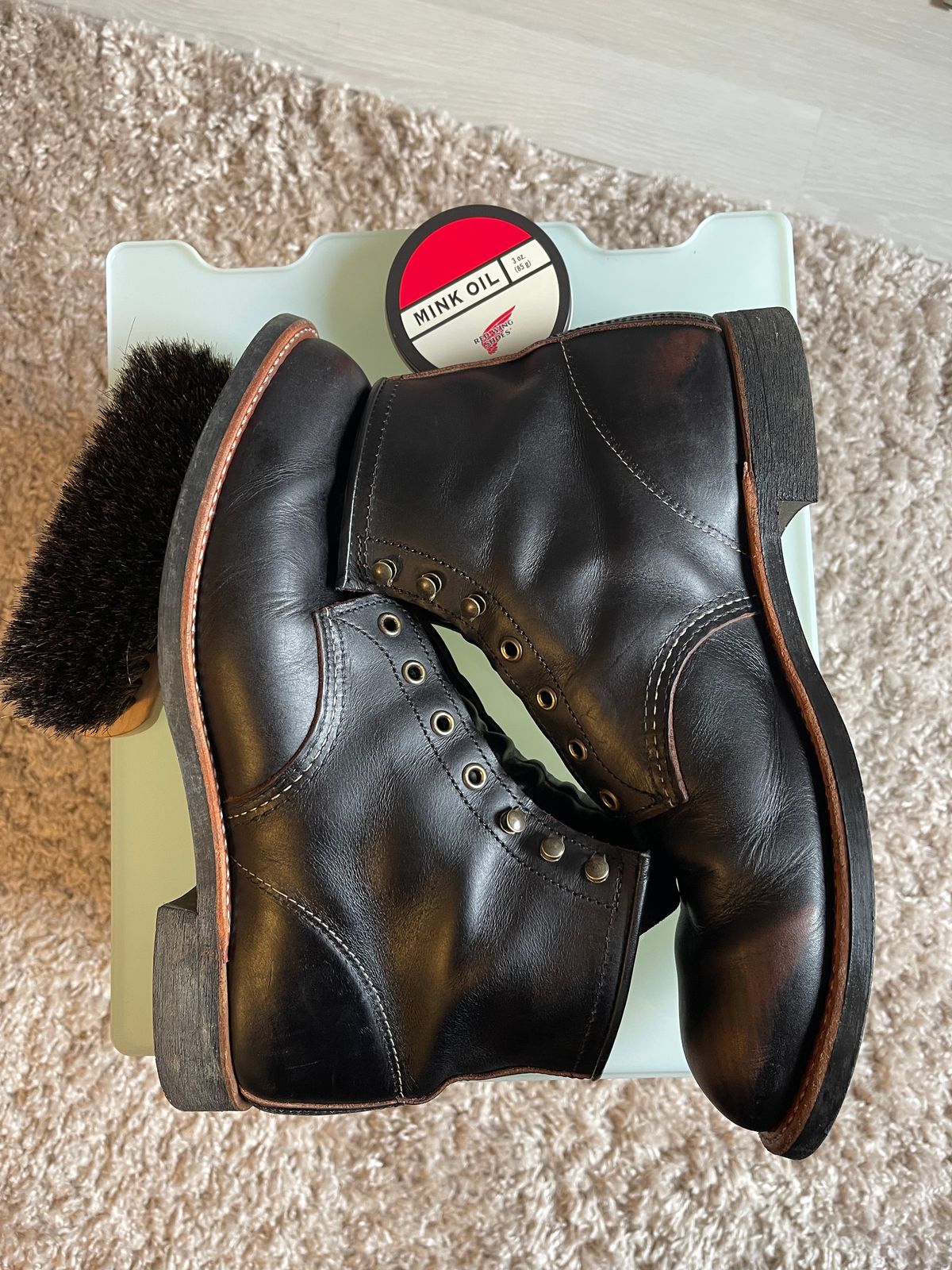 Photo by Jakob_Boots on December 4, 2025 of the Red Wing Blacksmith 3345 in S.B. Foot Black Prairie.