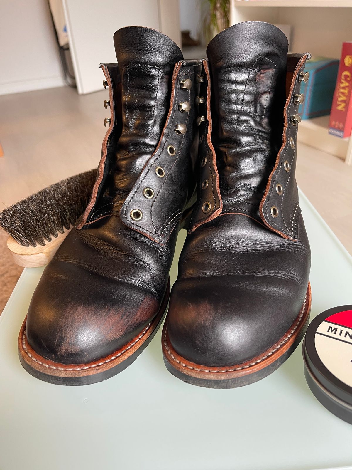 Photo by Jakob_Boots on December 4, 2025 of the Red Wing Blacksmith 3345 in S.B. Foot Black Prairie.
