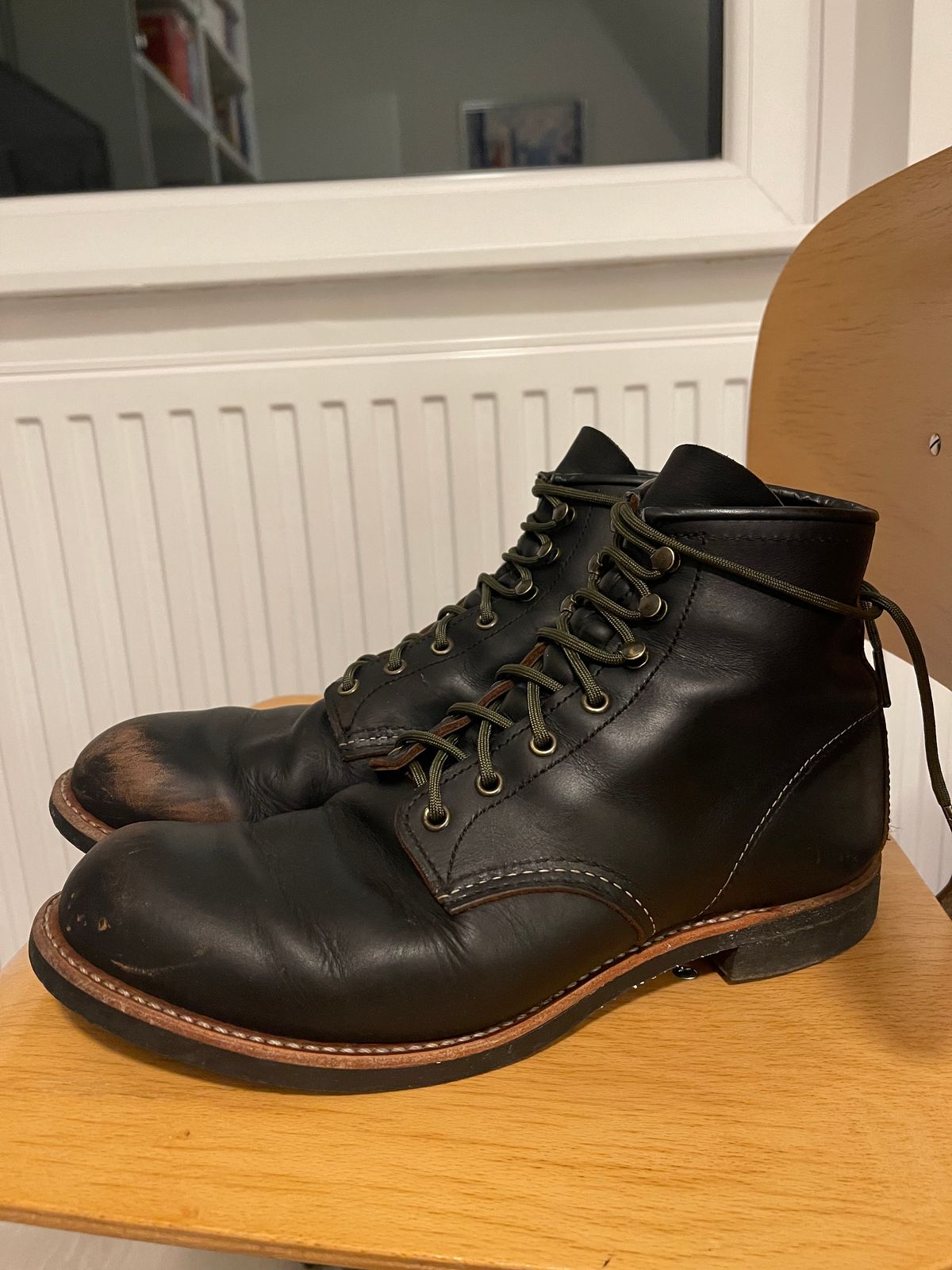 Photo by Jakob_Boots on January 29, 2026 of the Red Wing Blacksmith 3345 in S.B. Foot Black Prairie.