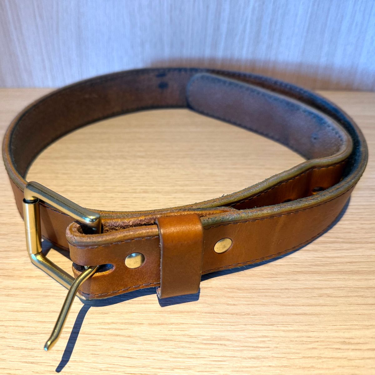 Photo by jdsw20 on December 5, 2025 of the Nicks Belt in Wickett & Craig Mojave Double Stuffed.