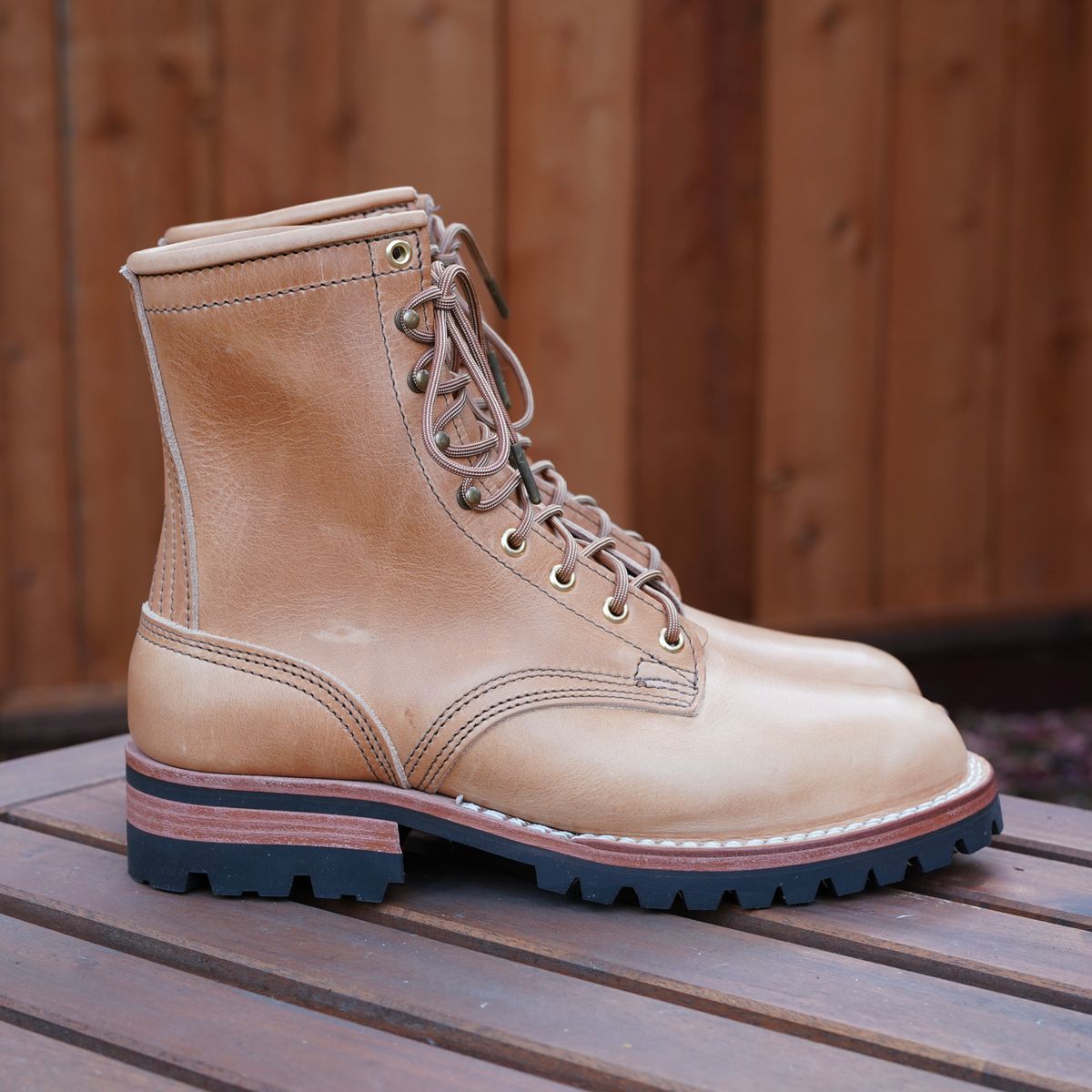 Photo by jdsw20 on October 1, 2025 of the Nicks Parkhurst V3 in Horween Light Natural Dublin.