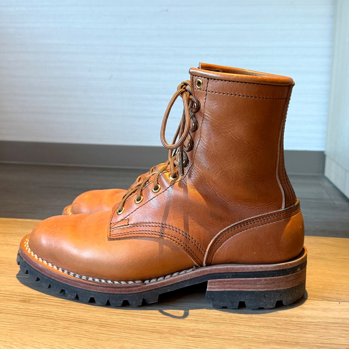 Photo by jdsw20 on December 4, 2025 of the Nicks Parkhurst V3 in Horween Light Natural Dublin.