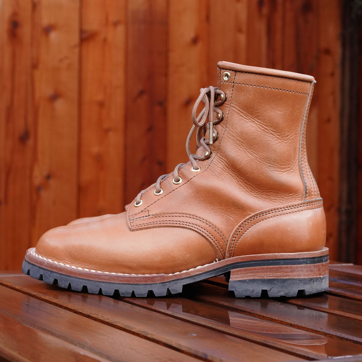 Photo by jdsw20 on January 1, 2026 of the Nicks Parkhurst V3 in Horween Light Natural Dublin.