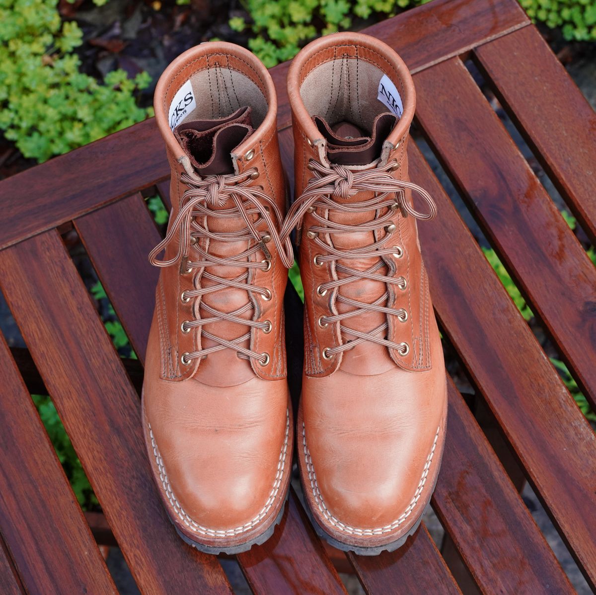 Photo by jdsw20 on January 1, 2026 of the Nicks Parkhurst V3 in Horween Light Natural Dublin.