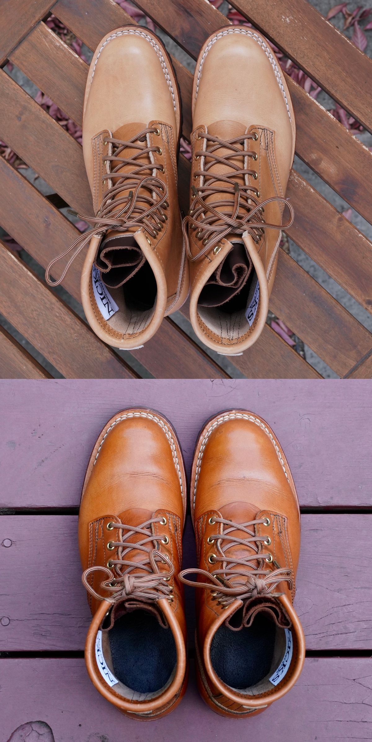 Photo by jdsw20 on April 6, 2026 of the Nicks Parkhurst V3 in Horween Light Natural Dublin.