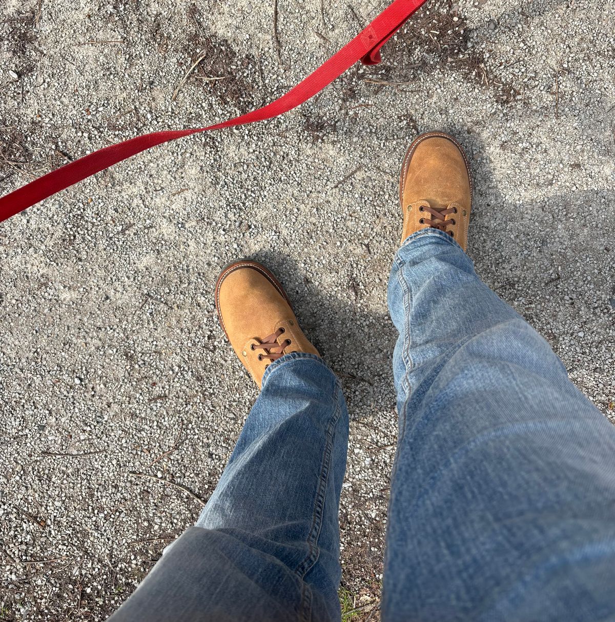 Photo by RTRSnk004 on March 14, 2026 of the Buzz Rickson’s X Unsung House M43 Service Boot in Combination-tanned Camel Cowhide.