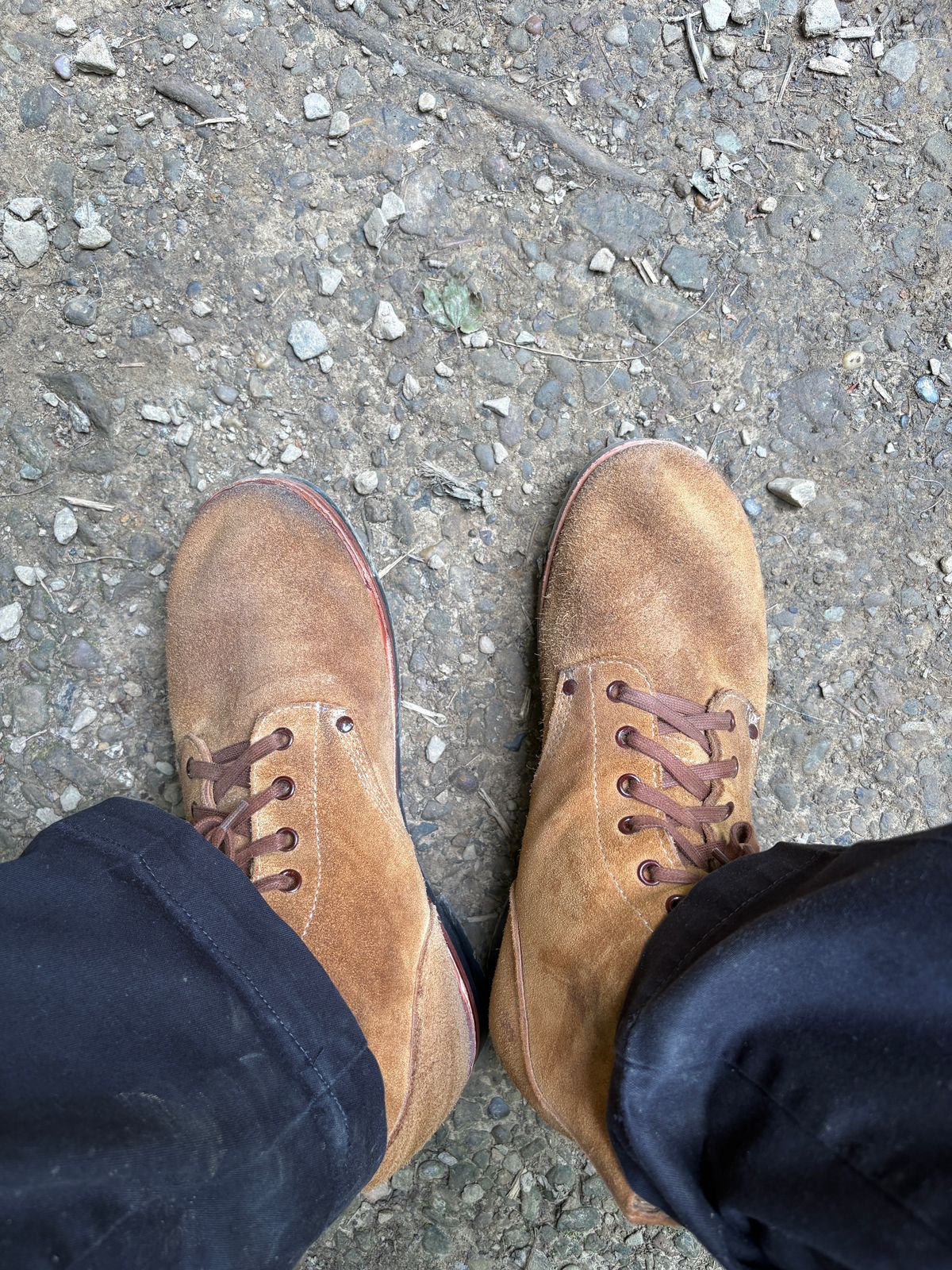 Photo by RTRSnk004 on June 25, 2026 of the At The Front Repro Type III US Army Service Shoe in Light Brown Roughout.