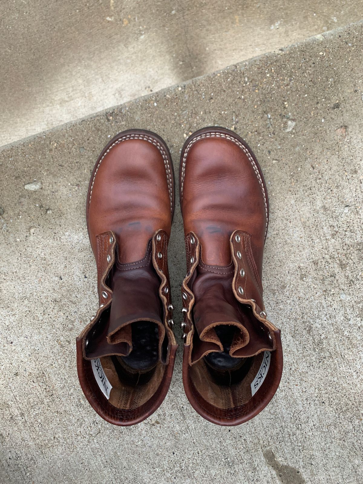Photo by LicentiusS04 on August 9, 2024 of the Nicks MTO in Horween Italian Brown Cypress.