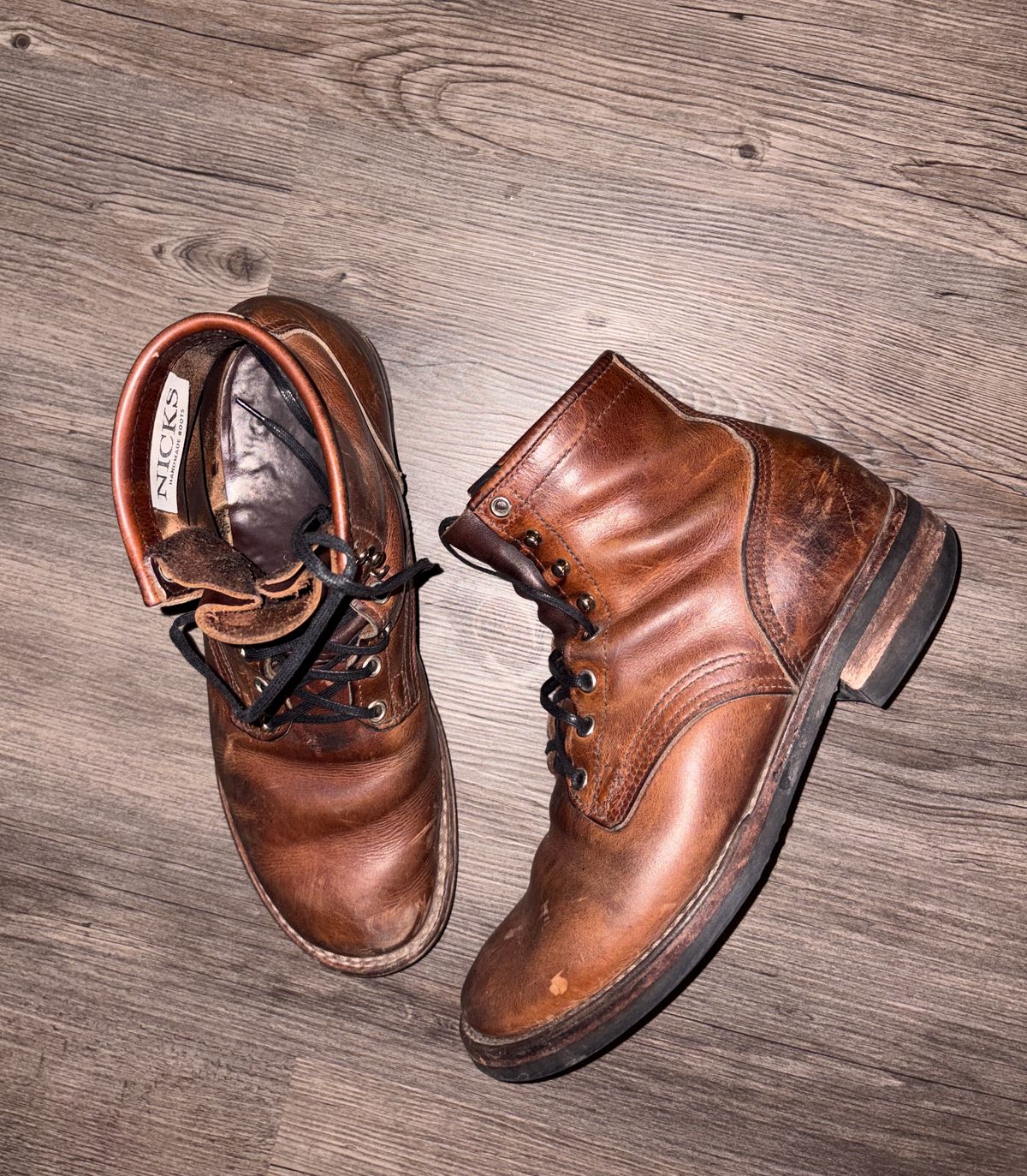 Photo by RTRSnk004 on April 15, 2026 of the Nicks MTO in Horween Italian Brown Cypress.