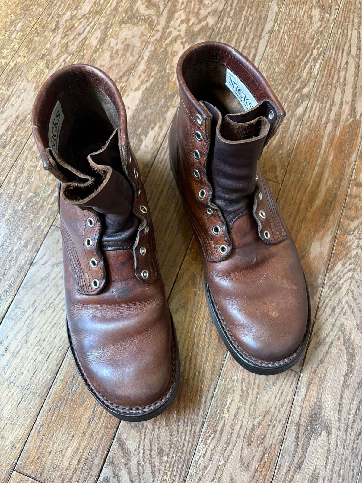 Photo by RTRSnk004 on May 30, 2026 of the Nicks x Unsung House MTO in Horween Italian Brown Cypress.