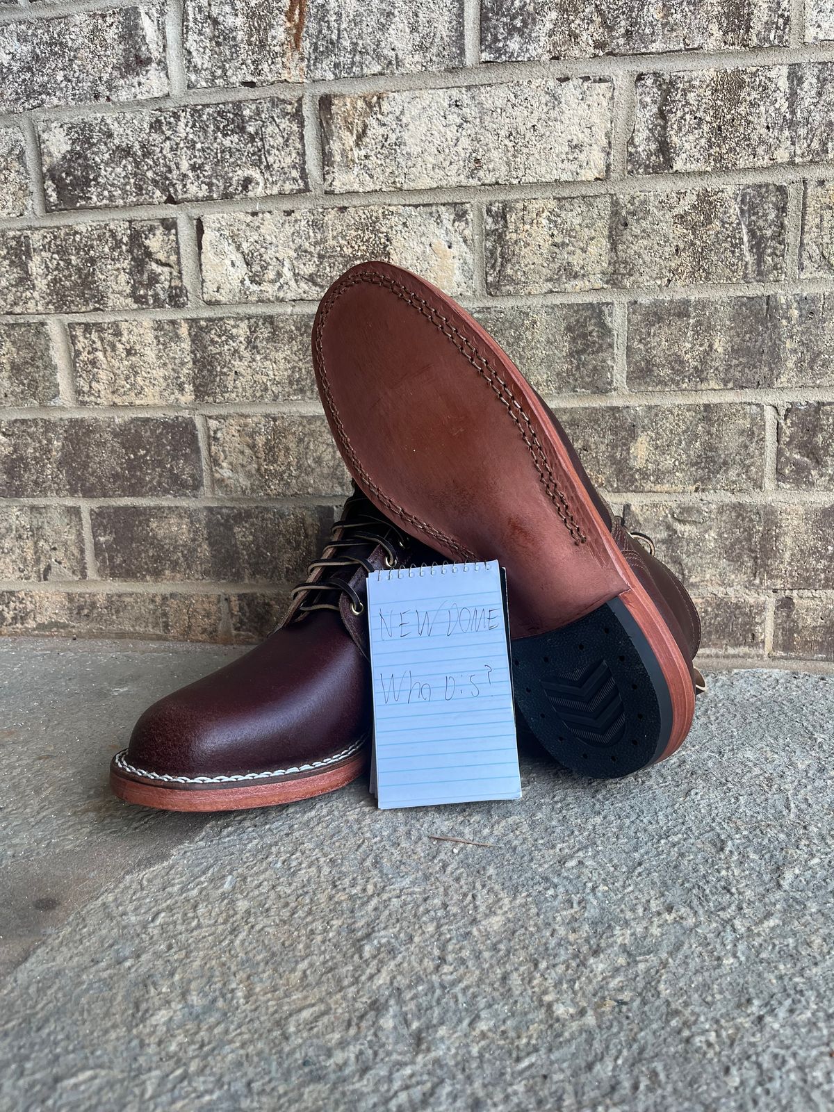 Photo by cricket on October 11, 2025 of the Nicks MTO in Horween Tan Waxed Flesh.