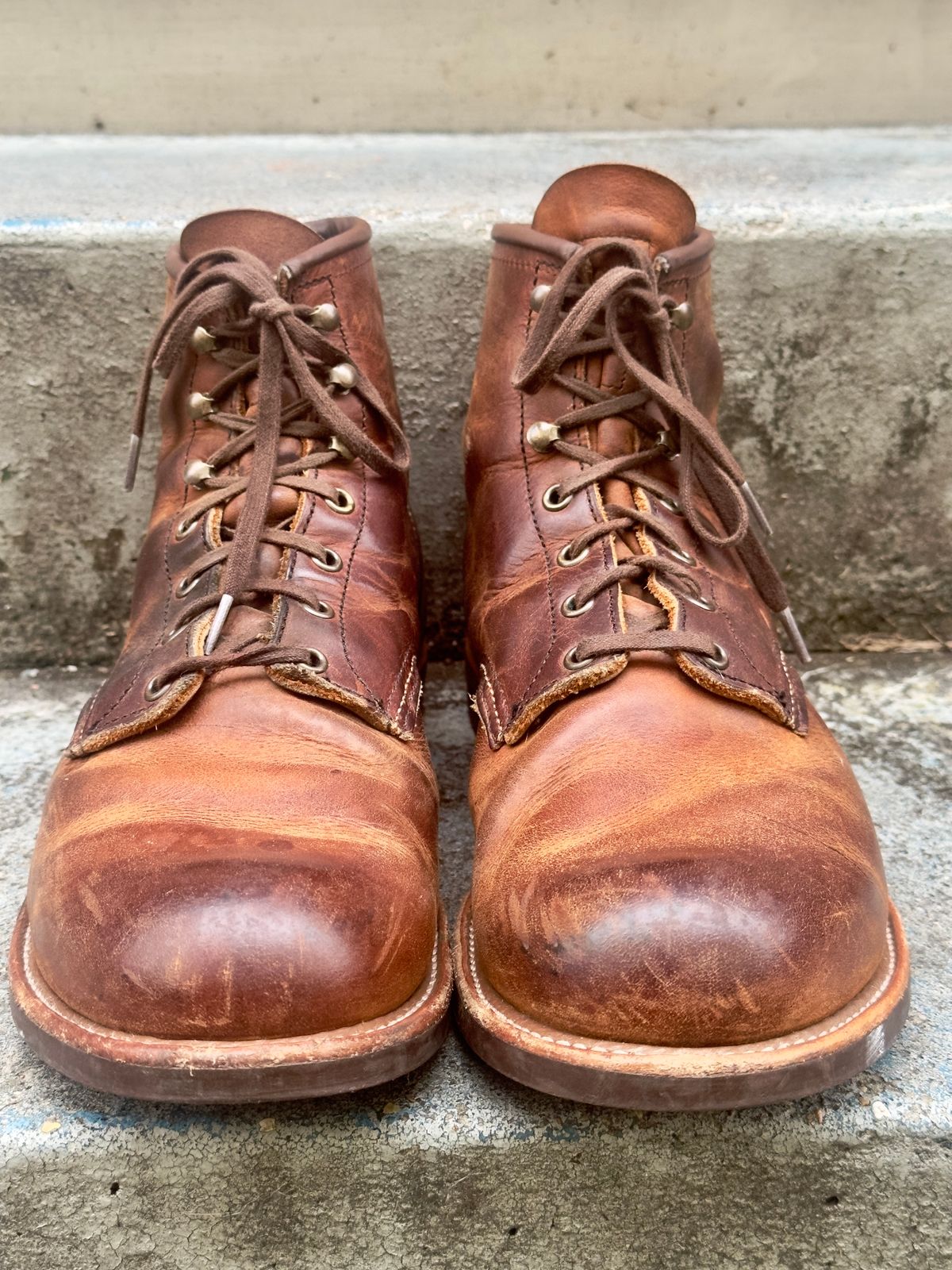 Photo by johndavid on December 5, 2025 of the Red Wing Blacksmith in S.B. Foot Copper Rough and Tough.