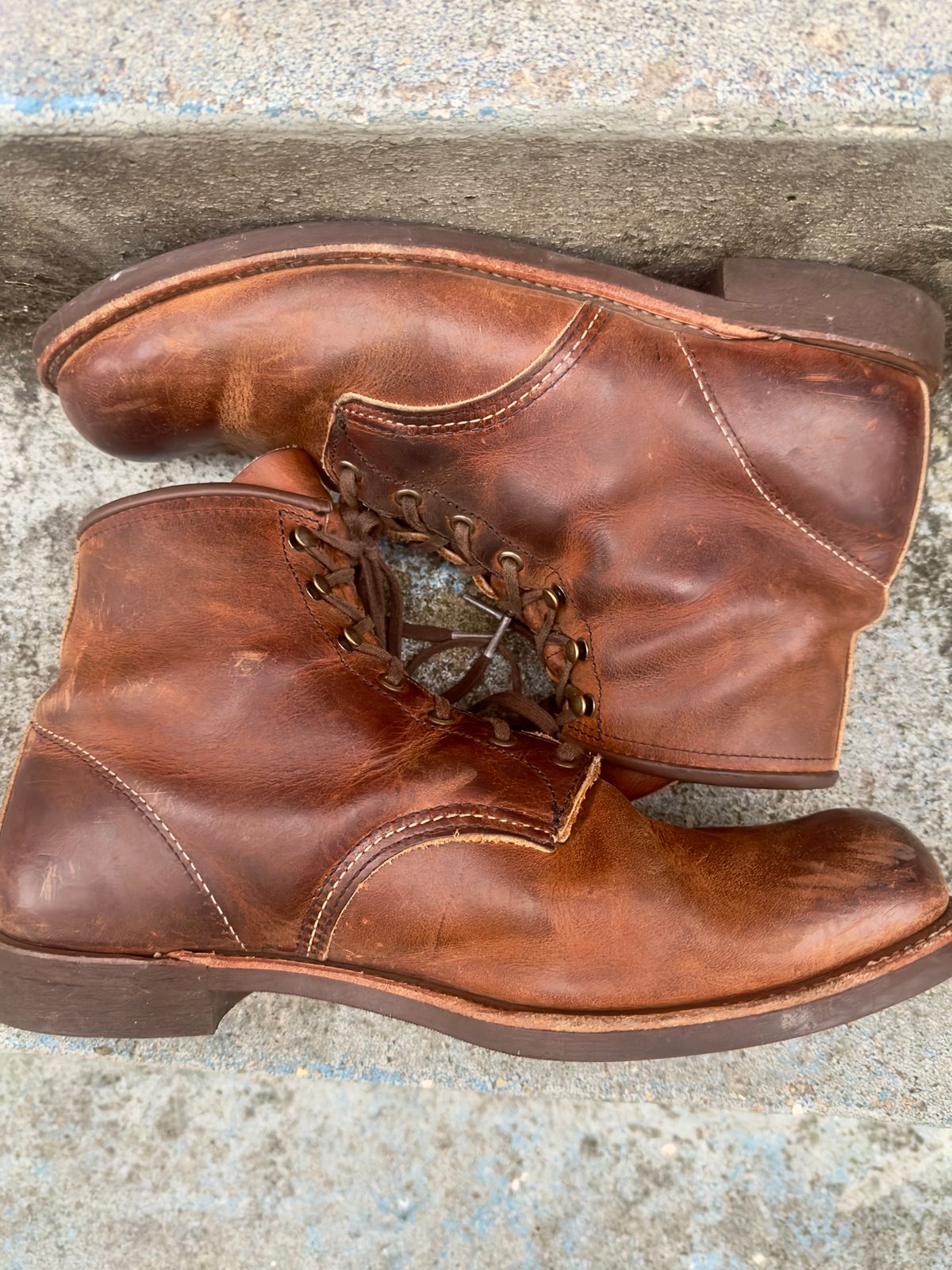Photo by johndavid on December 5, 2025 of the Red Wing Blacksmith in S.B. Foot Copper Rough and Tough.