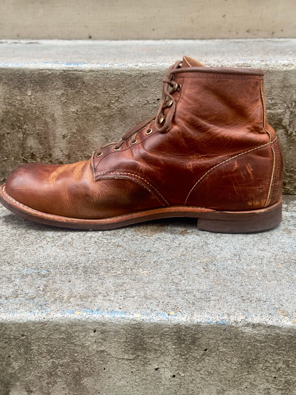 Photo by johndavid on December 5, 2025 of the Red Wing Blacksmith in S.B. Foot Copper Rough and Tough.