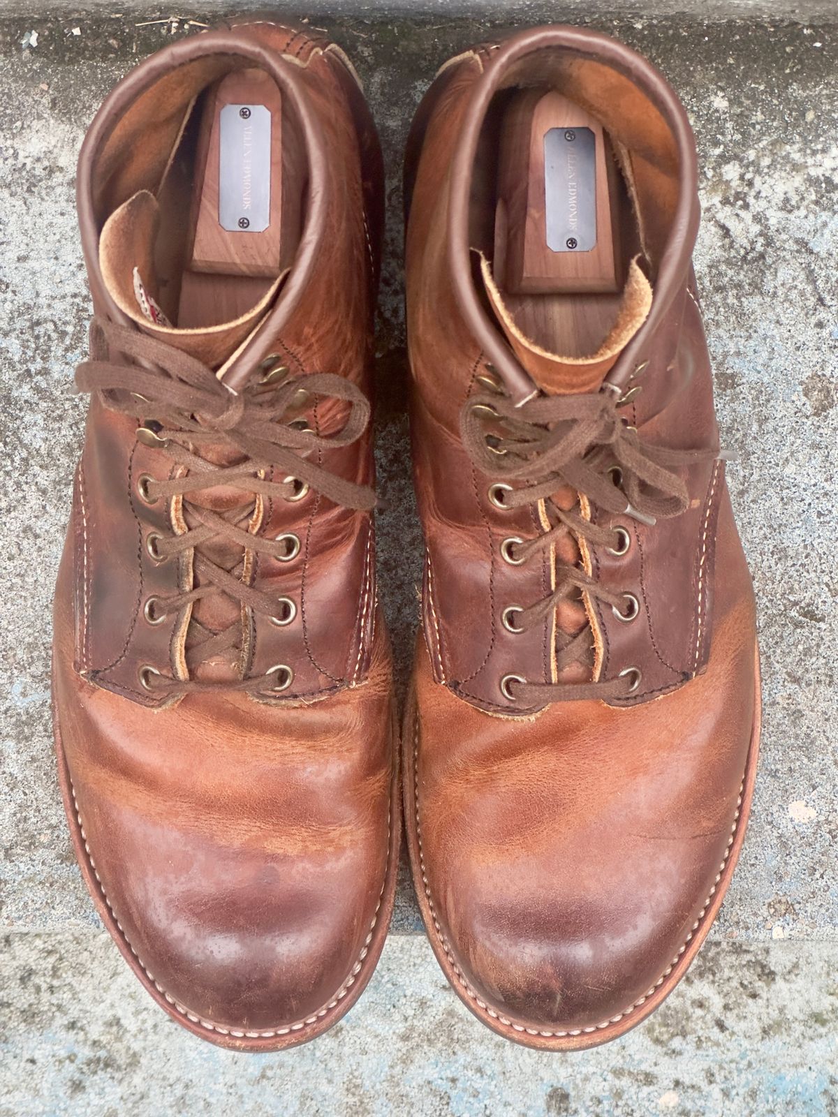 Photo by johndavid on December 5, 2025 of the Red Wing Blacksmith in S.B. Foot Copper Rough and Tough.