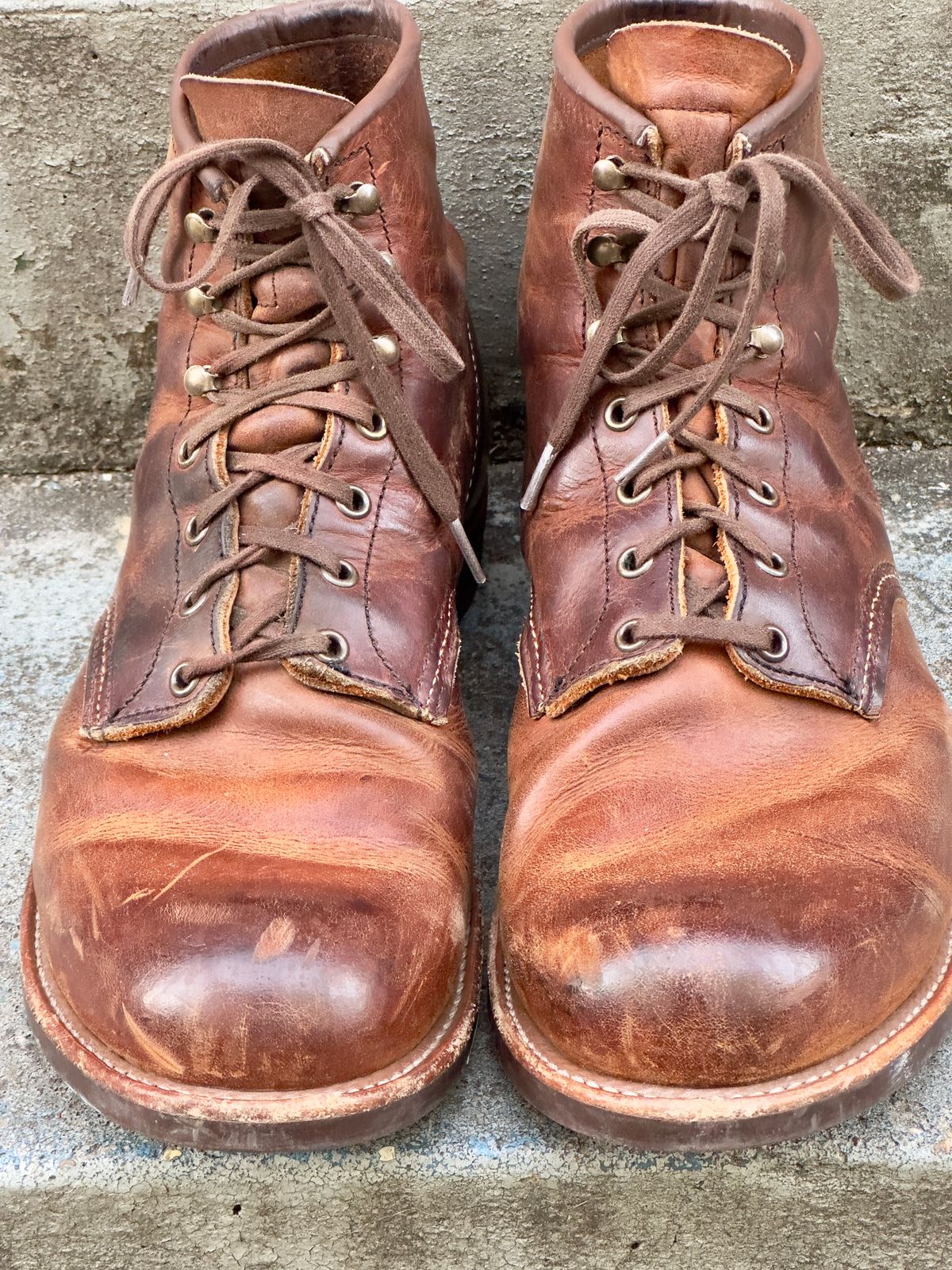 Photo by johndavid on January 1, 2026 of the Red Wing Blacksmith in S.B. Foot Copper Rough and Tough.