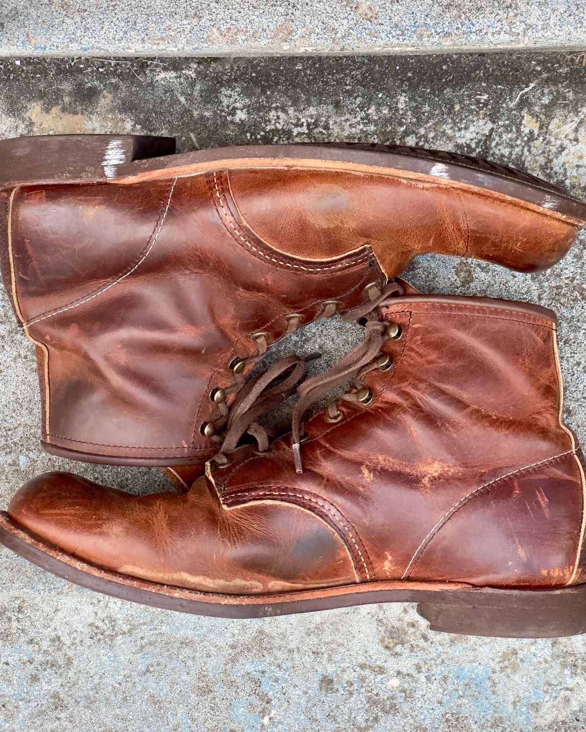 Photo by johndavid on January 3, 2026 of the Red Wing Blacksmith in S.B. Foot Copper Rough and Tough.