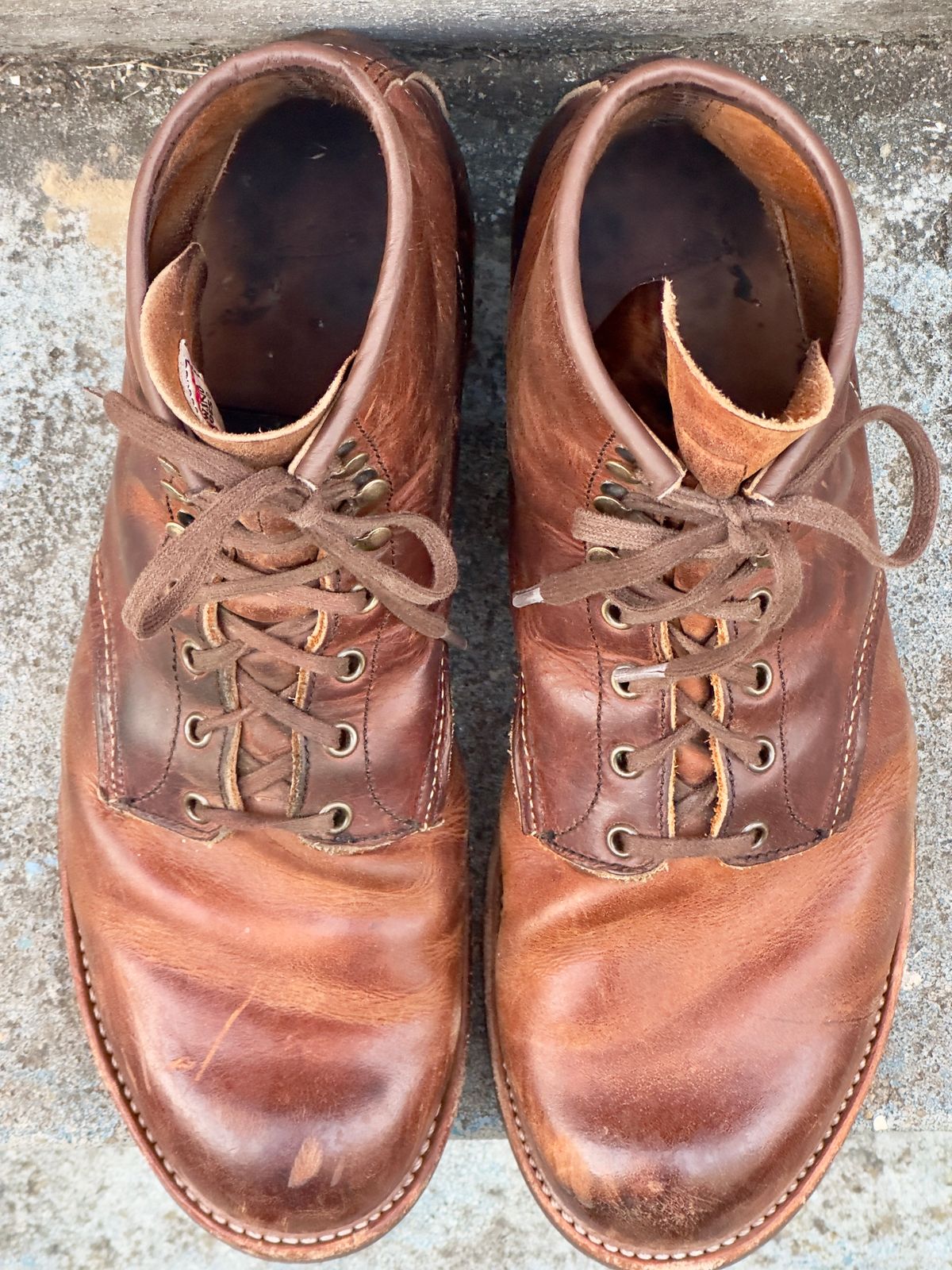 Photo by johndavid on January 1, 2026 of the Red Wing Blacksmith in S.B. Foot Copper Rough and Tough.