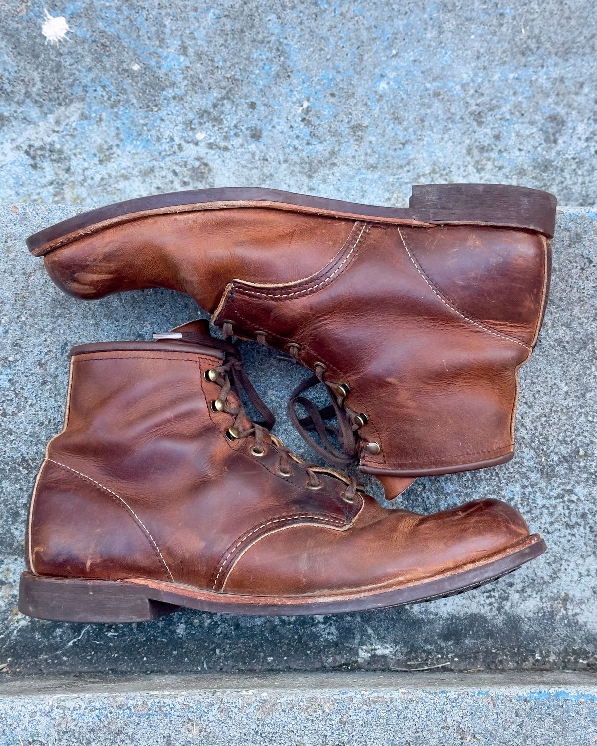 Photo by johndavid on February 1, 2026 of the Red Wing Blacksmith in S.B. Foot Copper Rough and Tough.