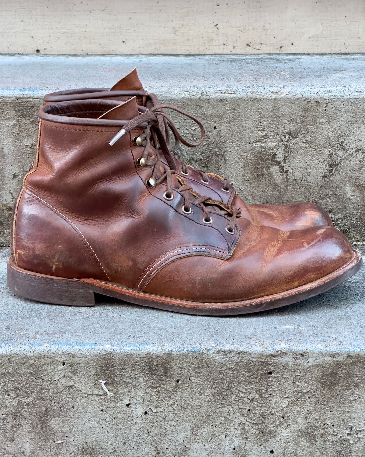 Photo by johndavid on February 1, 2026 of the Red Wing Blacksmith in S.B. Foot Copper Rough and Tough.