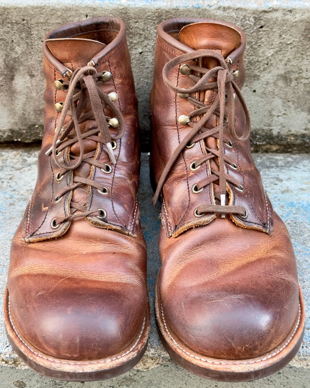 Photo by johndavid on March 2, 2026 of the Red Wing Blacksmith in S.B. Foot Copper Rough and Tough.