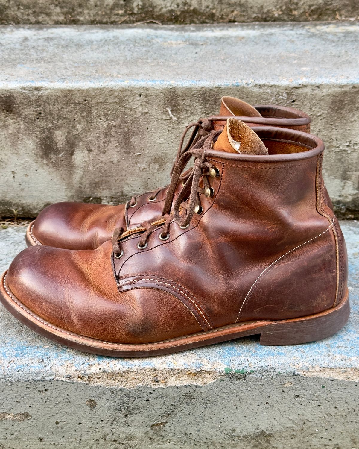 Photo by johndavid on March 2, 2026 of the Red Wing Blacksmith in S.B. Foot Copper Rough and Tough.