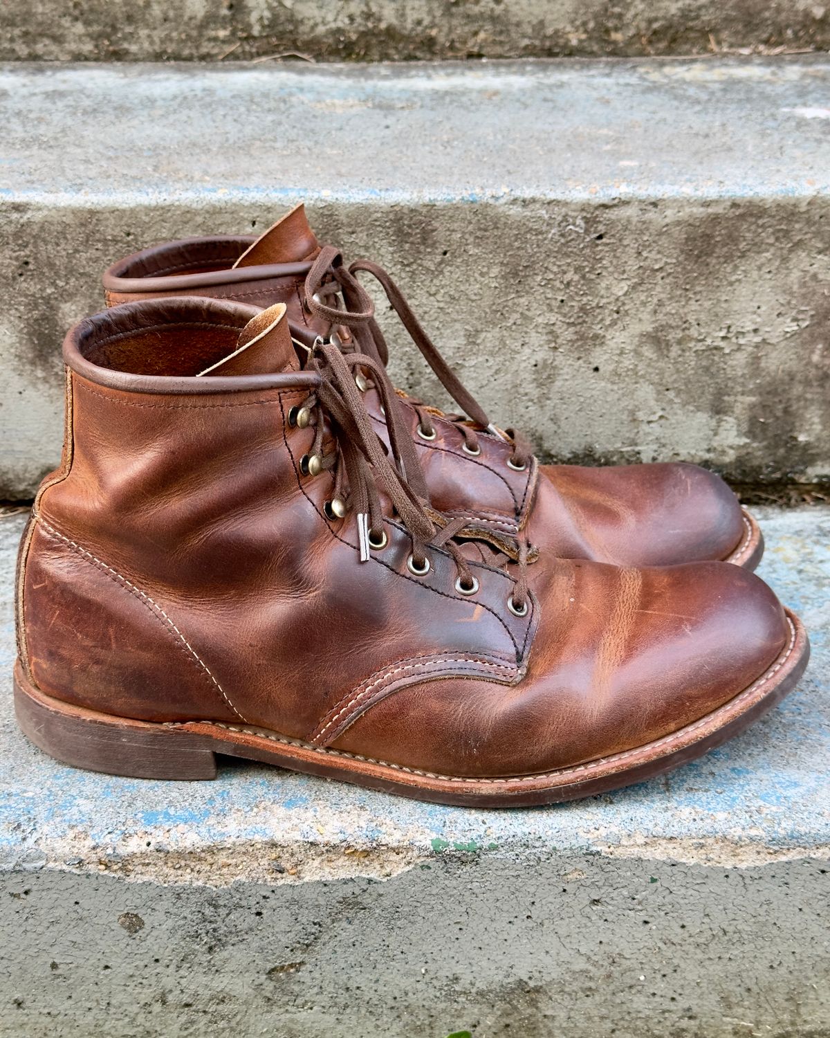 Photo by johndavid on March 2, 2026 of the Red Wing Blacksmith in S.B. Foot Copper Rough and Tough.