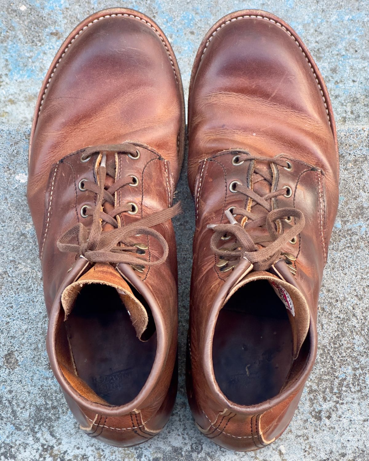 Photo by johndavid on March 2, 2026 of the Red Wing Blacksmith in S.B. Foot Copper Rough and Tough.