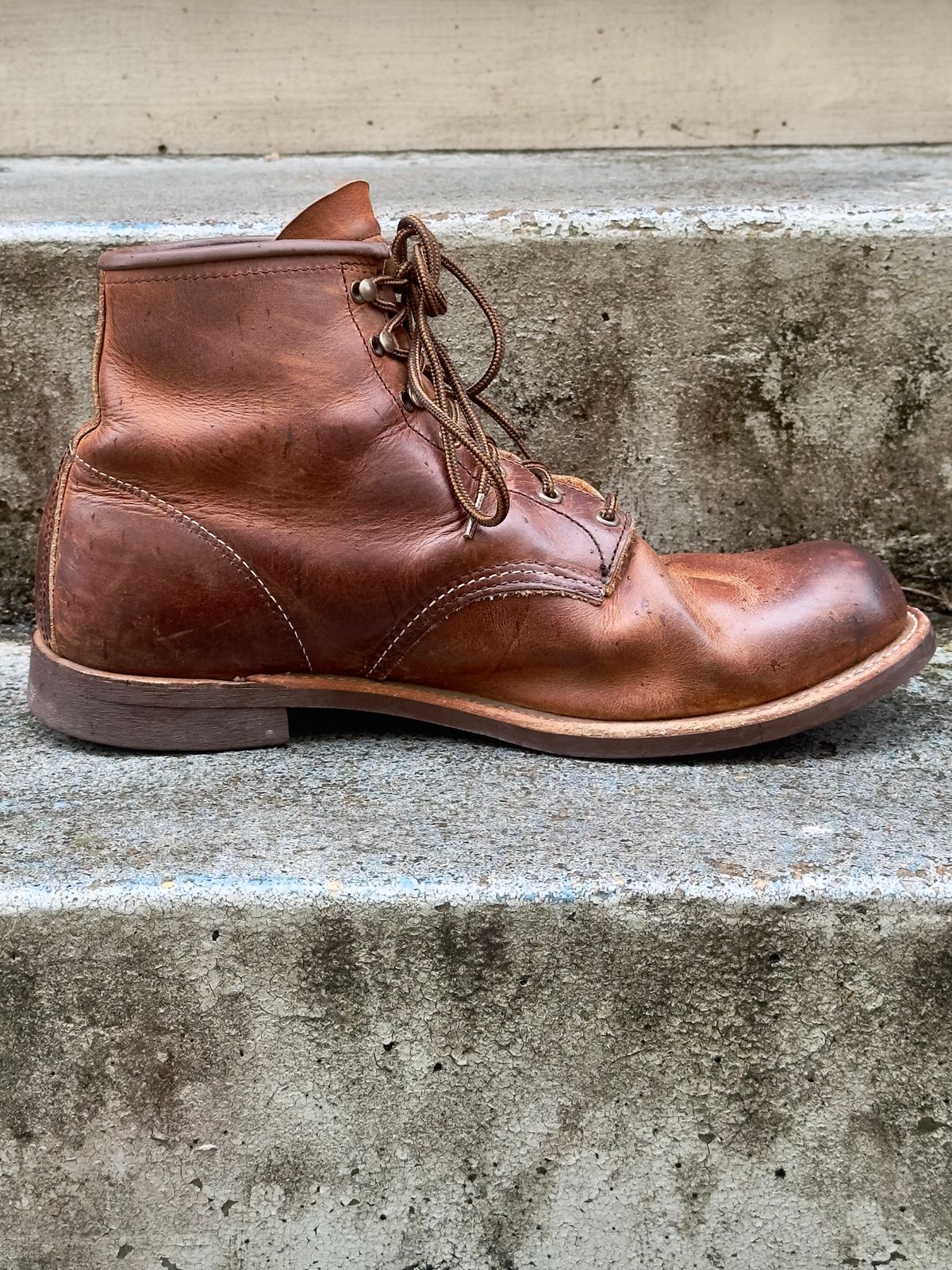 Photo by johndavid on April 5, 2026 of the Red Wing Blacksmith in S.B. Foot Copper Rough and Tough.