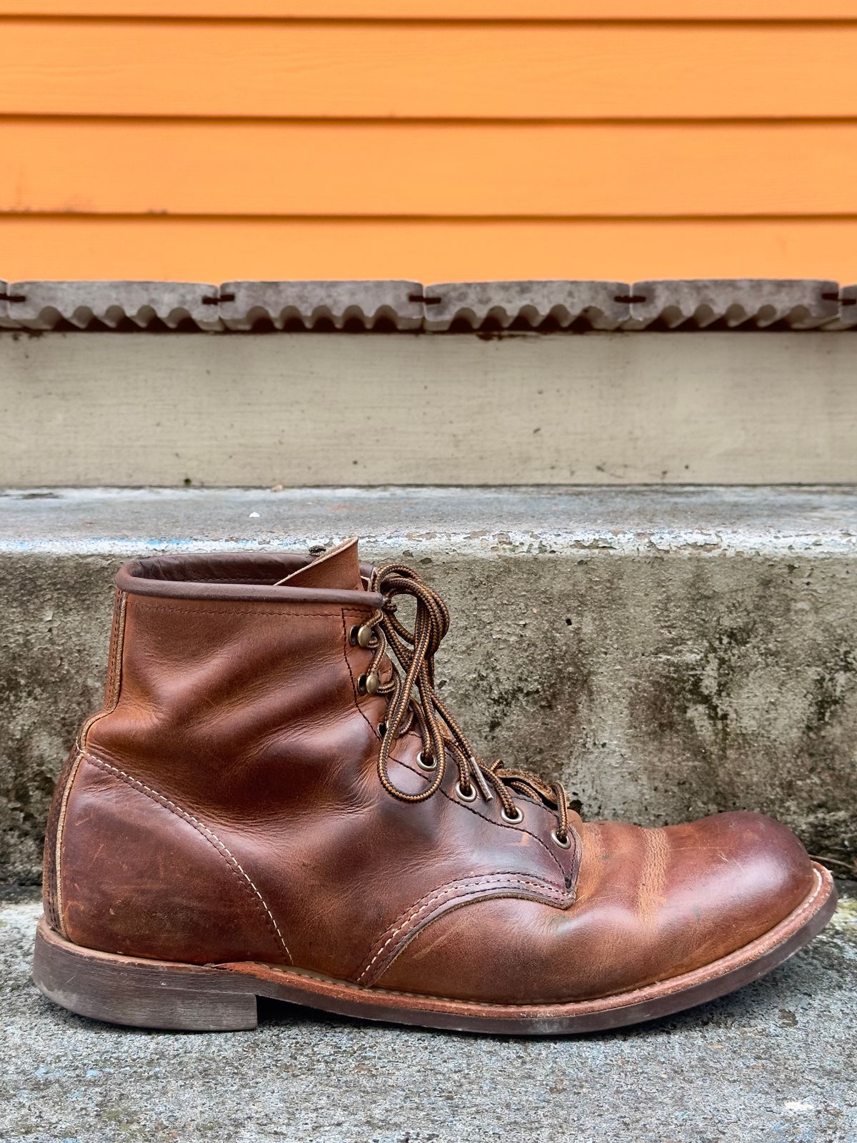 Photo by johndavid on April 5, 2026 of the Red Wing Blacksmith in S.B. Foot Copper Rough and Tough.