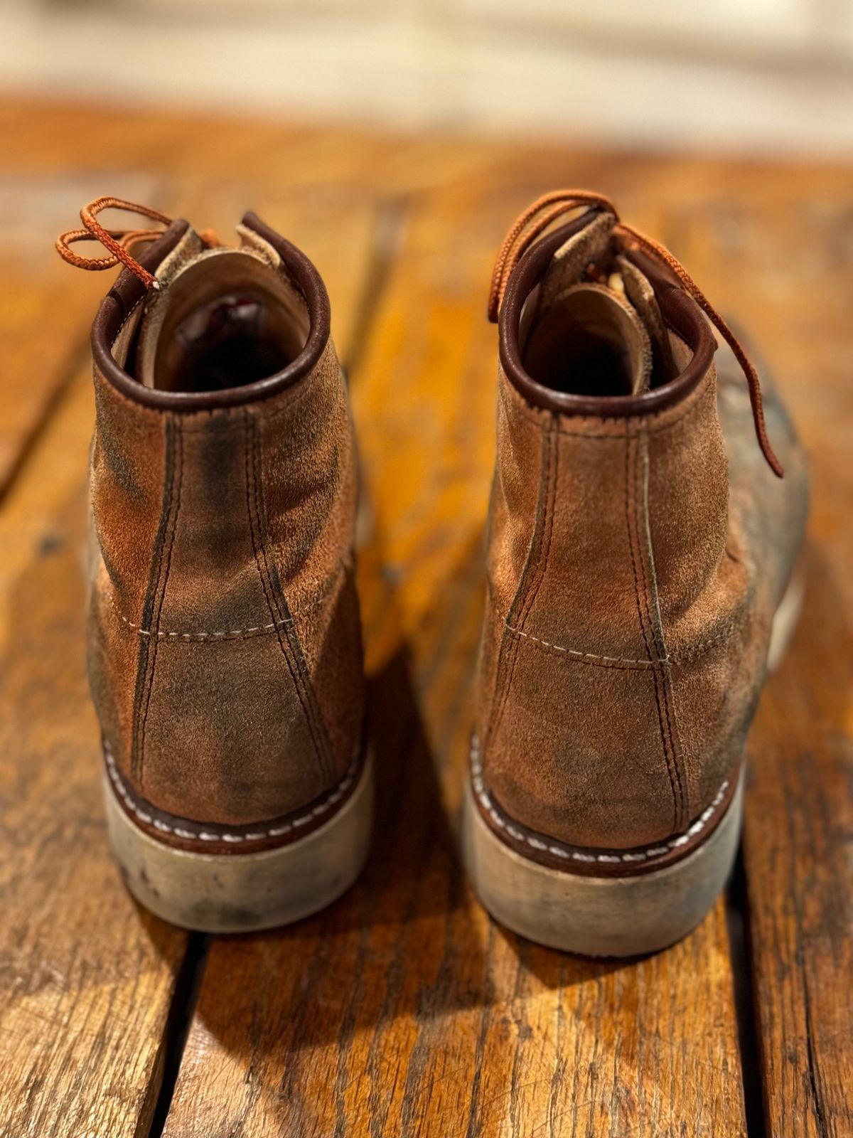 Photo by jbiondo on November 5, 2024 of the Red Wing 6-Inch Classic Moc in S.B. Foote Dusty Rose Abilene.