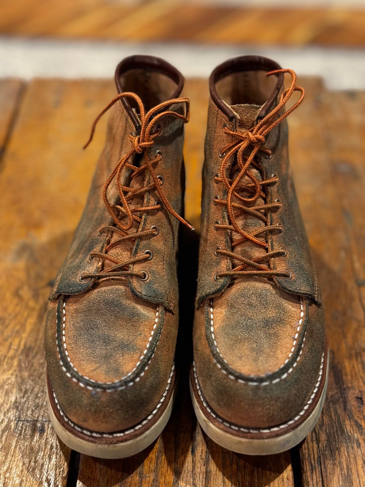 Photo by jbiondo on November 5, 2024 of the Red Wing 6-Inch Classic Moc in S.B. Foote Dusty Rose Abilene.