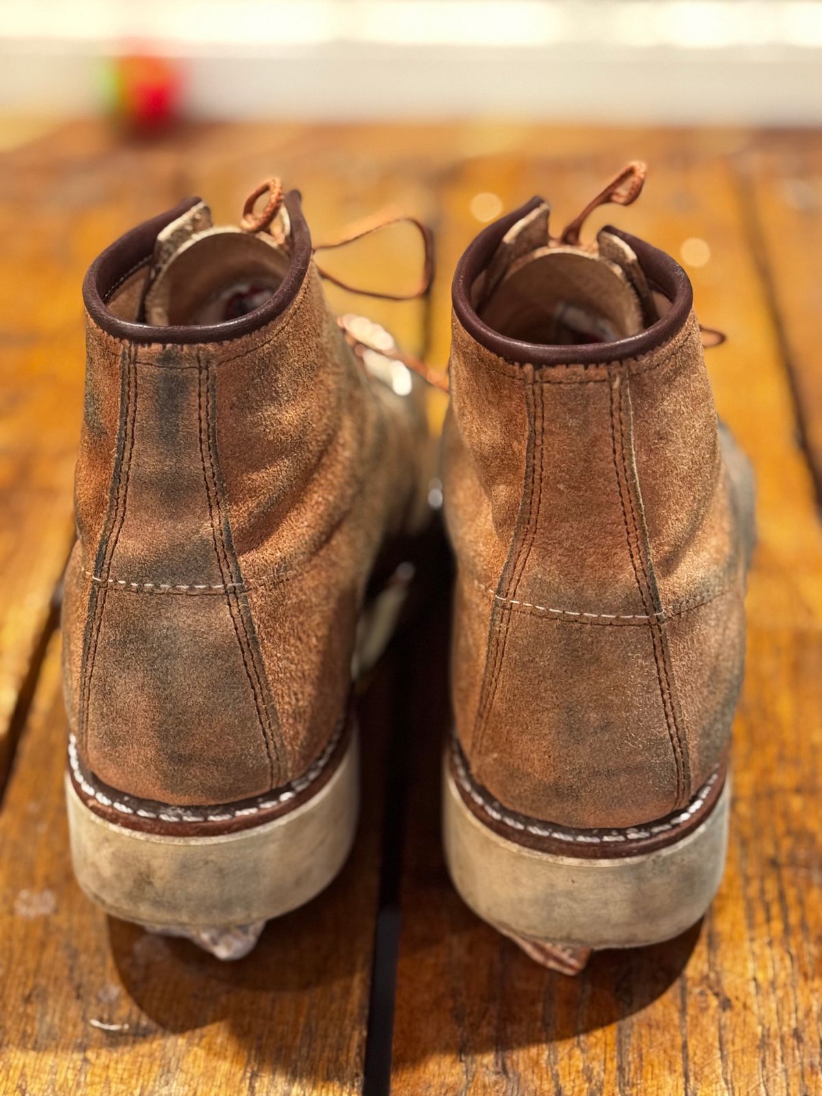 Photo by jbiondo on December 6, 2024 of the Red Wing 6-Inch Classic Moc in S.B. Foote Dusty Rose Abilene.