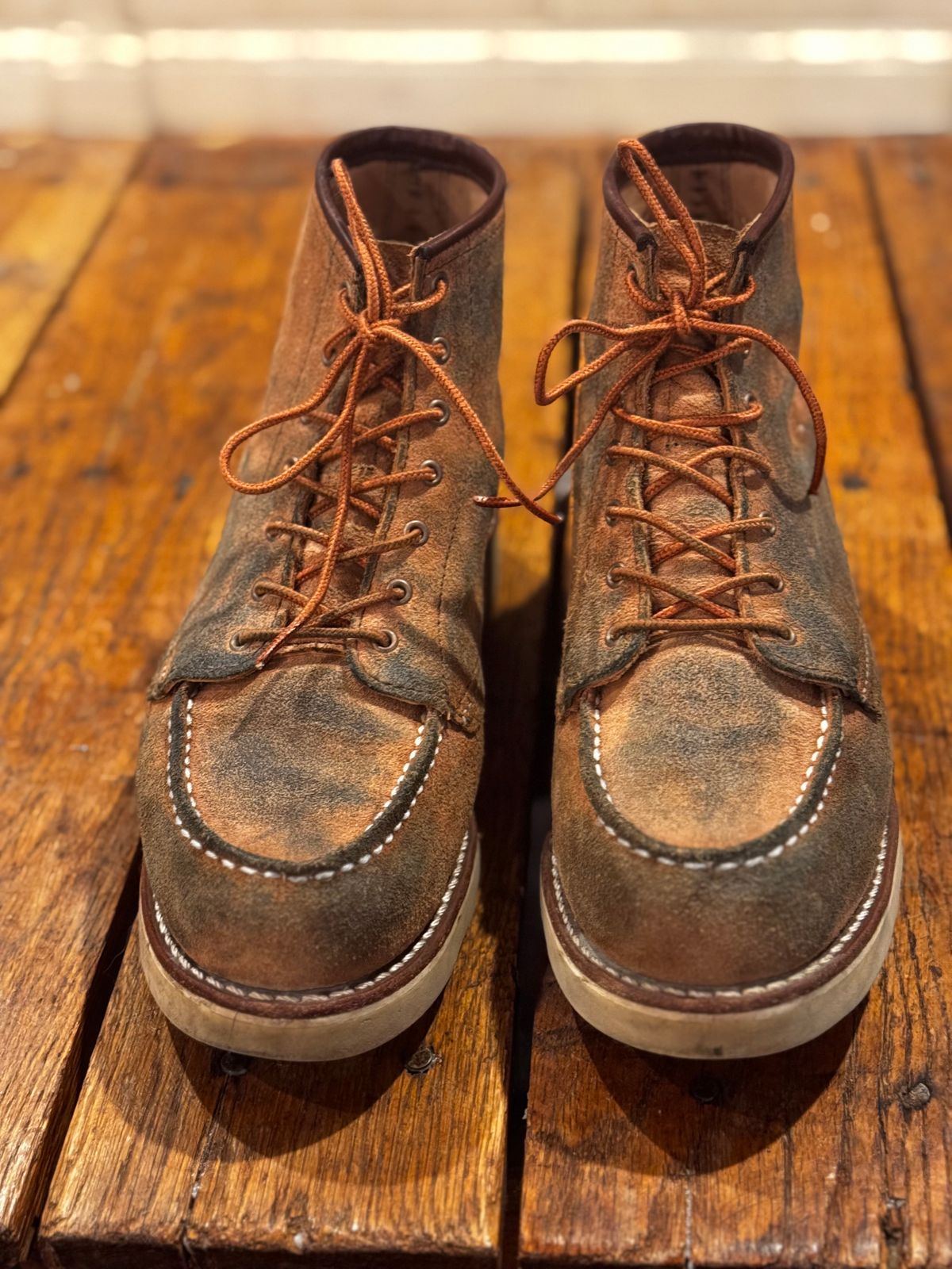 Photo by jbiondo on December 6, 2024 of the Red Wing 6-Inch Classic Moc in S.B. Foote Dusty Rose Abilene.