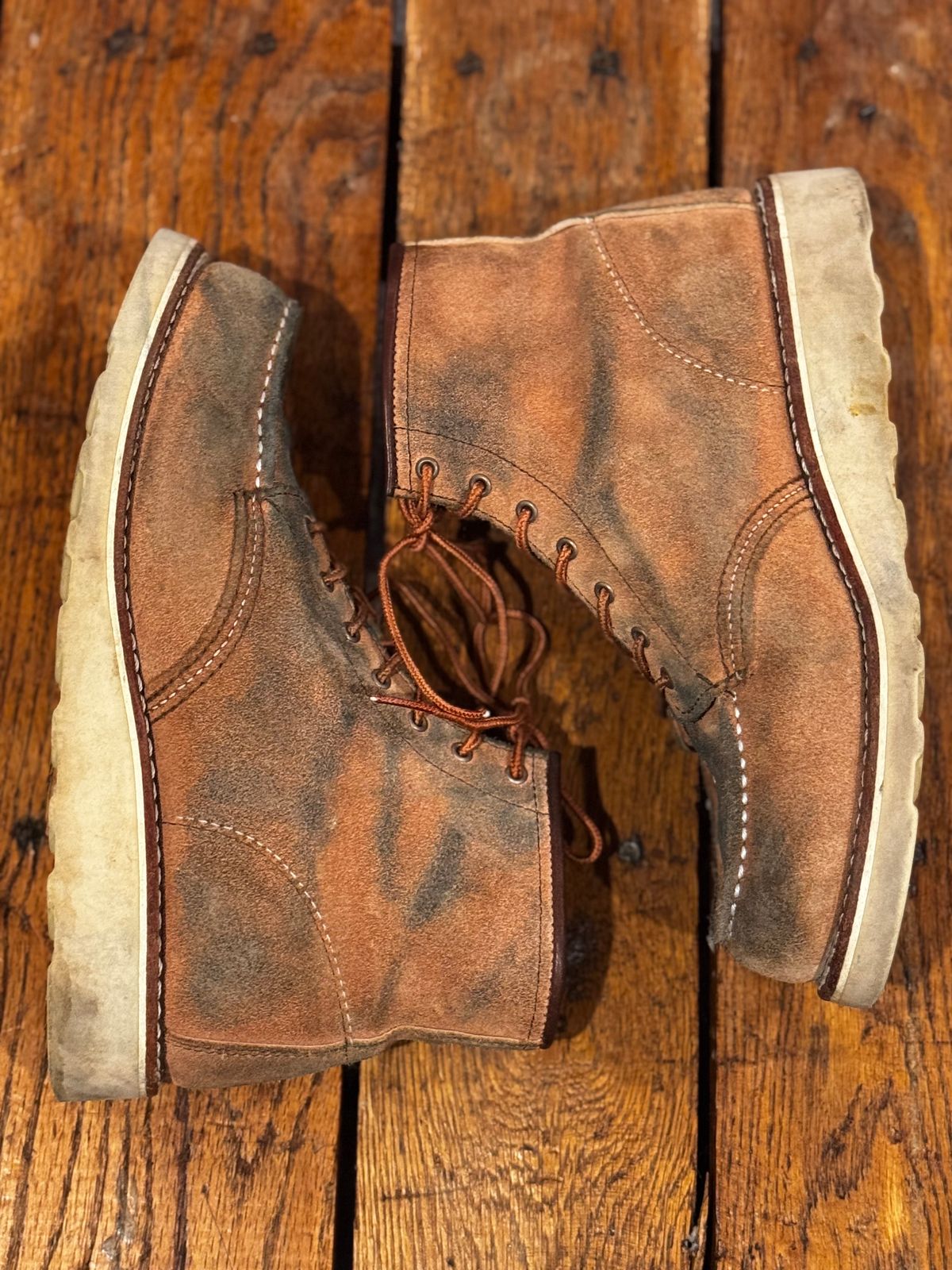 Photo by jbiondo on December 6, 2024 of the Red Wing 6-Inch Classic Moc in S.B. Foote Dusty Rose Abilene.